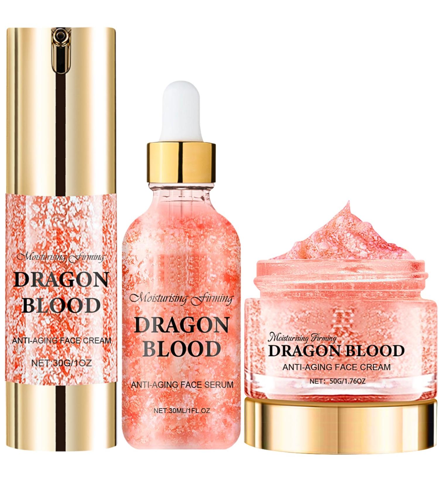 Dragon Blood Skincare Set Dragon's blood Skin Care Sets & Kits Facial Kit For Anti Wrinkle Hydrating Skincare Gift Set Korean Skincare Set Dragon'S Blood Serum Face Cream Beauty Gift Set 3pc - Buy Online on GoSupps.com