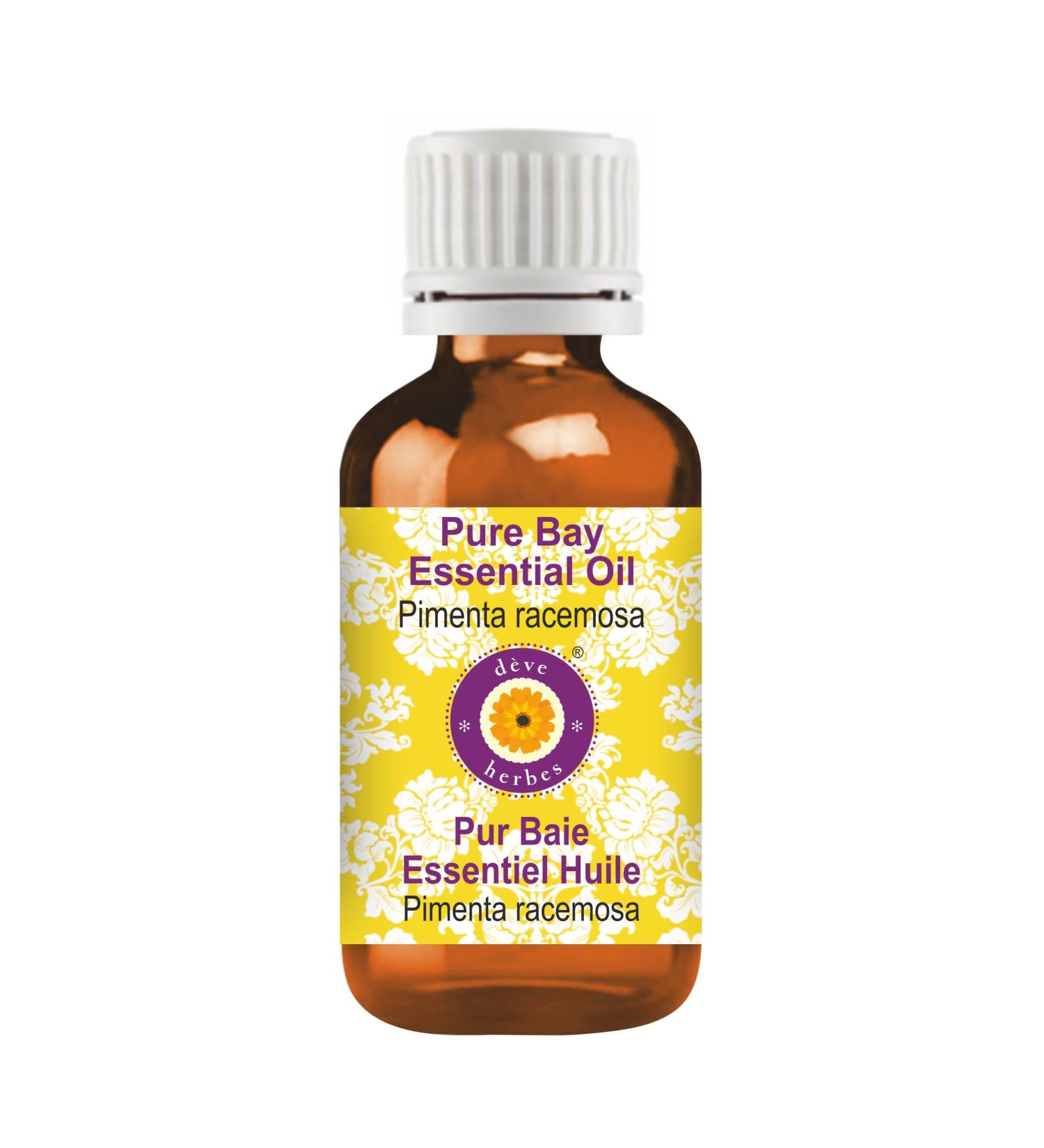 Deve Herbes Pure Bay Essential Oil 30ml - Natural Therapeutic Grade, Steam Distilled | Pimenta racemosa 1 oz - Buy Online on GoSupps.com