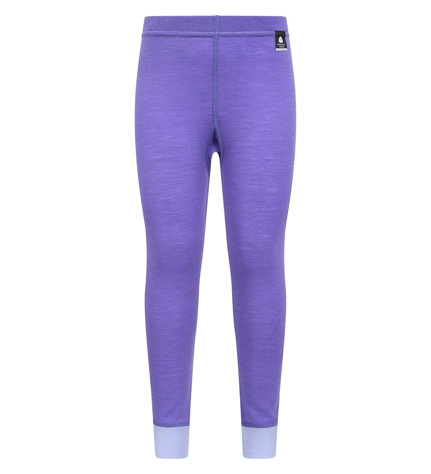Mountain Warehouse Merino Kids Leggings - Girls Winter Baselayer Pants 5-6 Years Purple - Buy Online on GoSupps.com