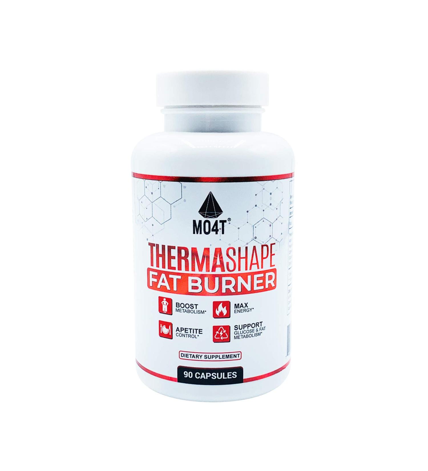 MO4T Thermashape Thermogenic Fat Loss Supplement with Berberine - Carb Blocker, Appetite Suppressant & Energy Booster - Keto Friendly - 90 Tablets - Buy Online on GoSupps.com