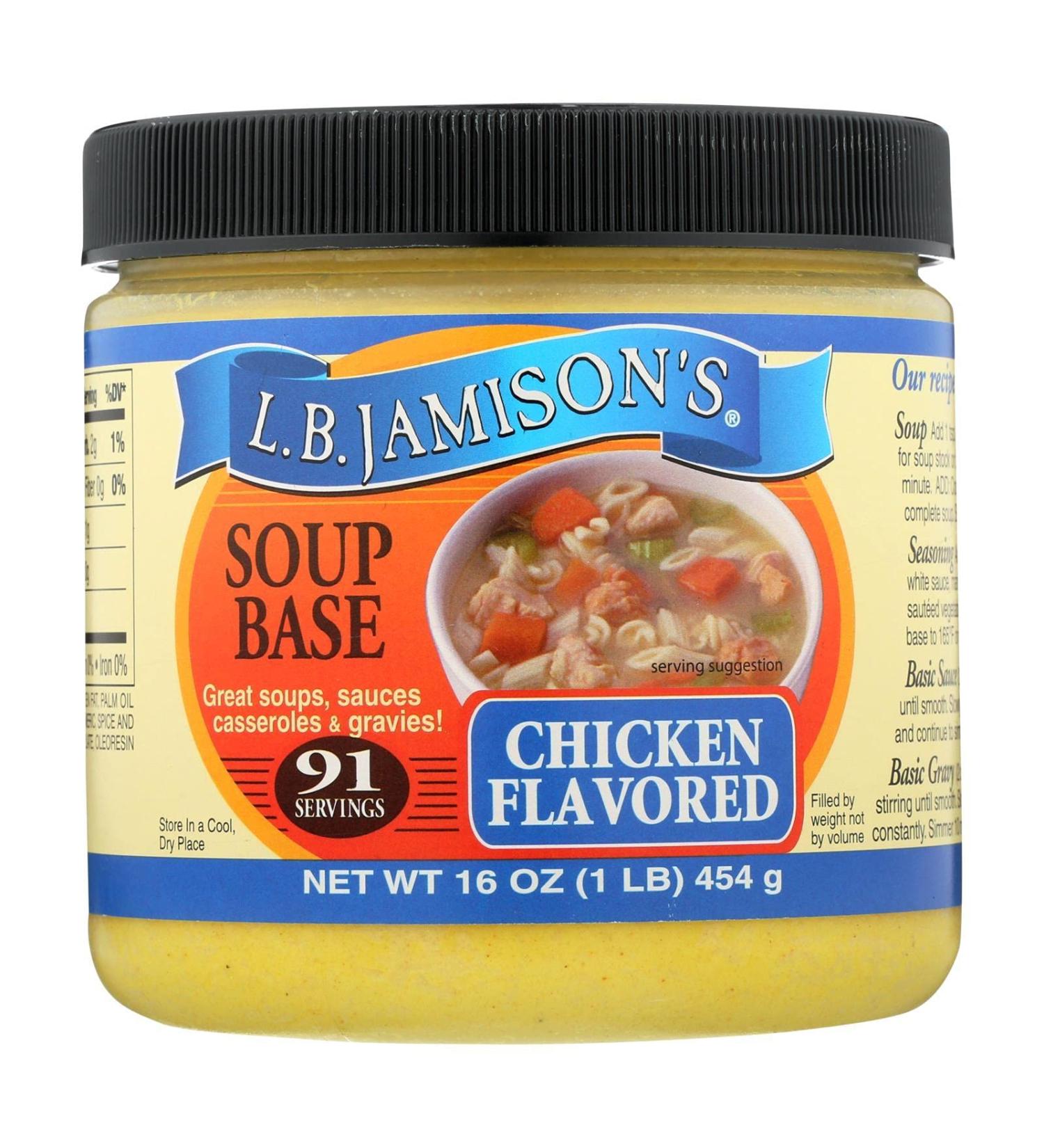 JAMISON Chicken Soup Base 16 FZ Pack of 6 - No Artificial Ingredients - Buy Online on GoSupps.com