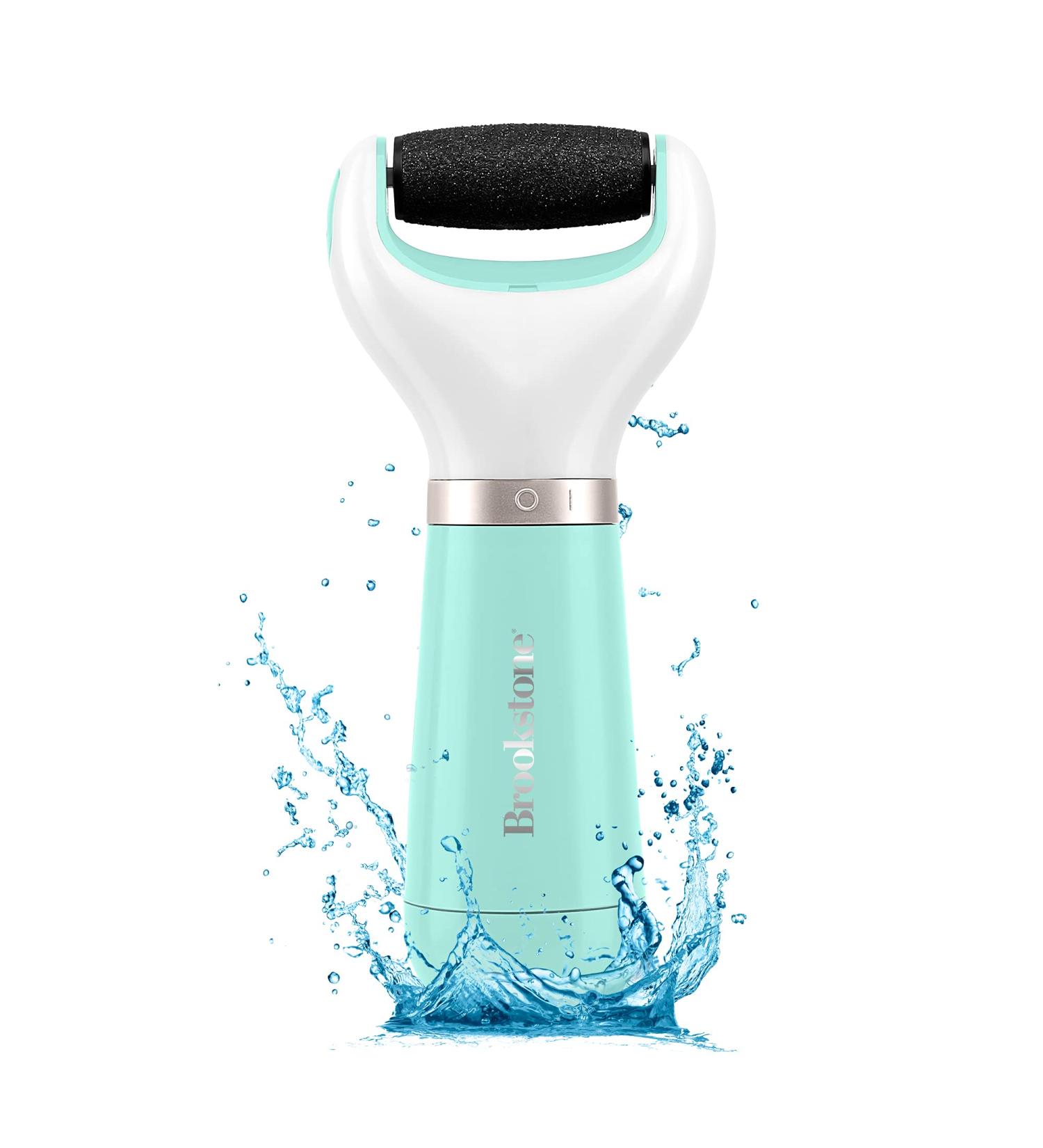 Brookstone Electric Foot Callus Remover with Diamond Micro-Mineral Roller Head for Dry Feet & Cracked Heels | Pedicure Tools for At-Home Foot Repair - Seafoam - Buy Online on GoSupps.com