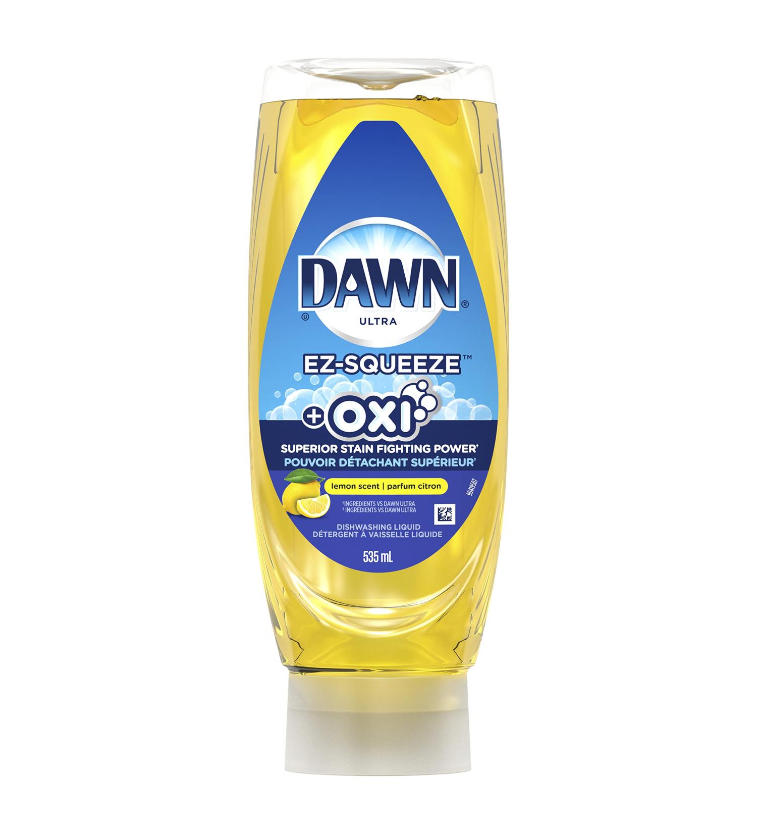 Dawn EZ-Squeeze Ultra Oxi Dish Soap Dishwashing Liquid Lemon Scent 535 ml - Buy Online on GoSupps.com
