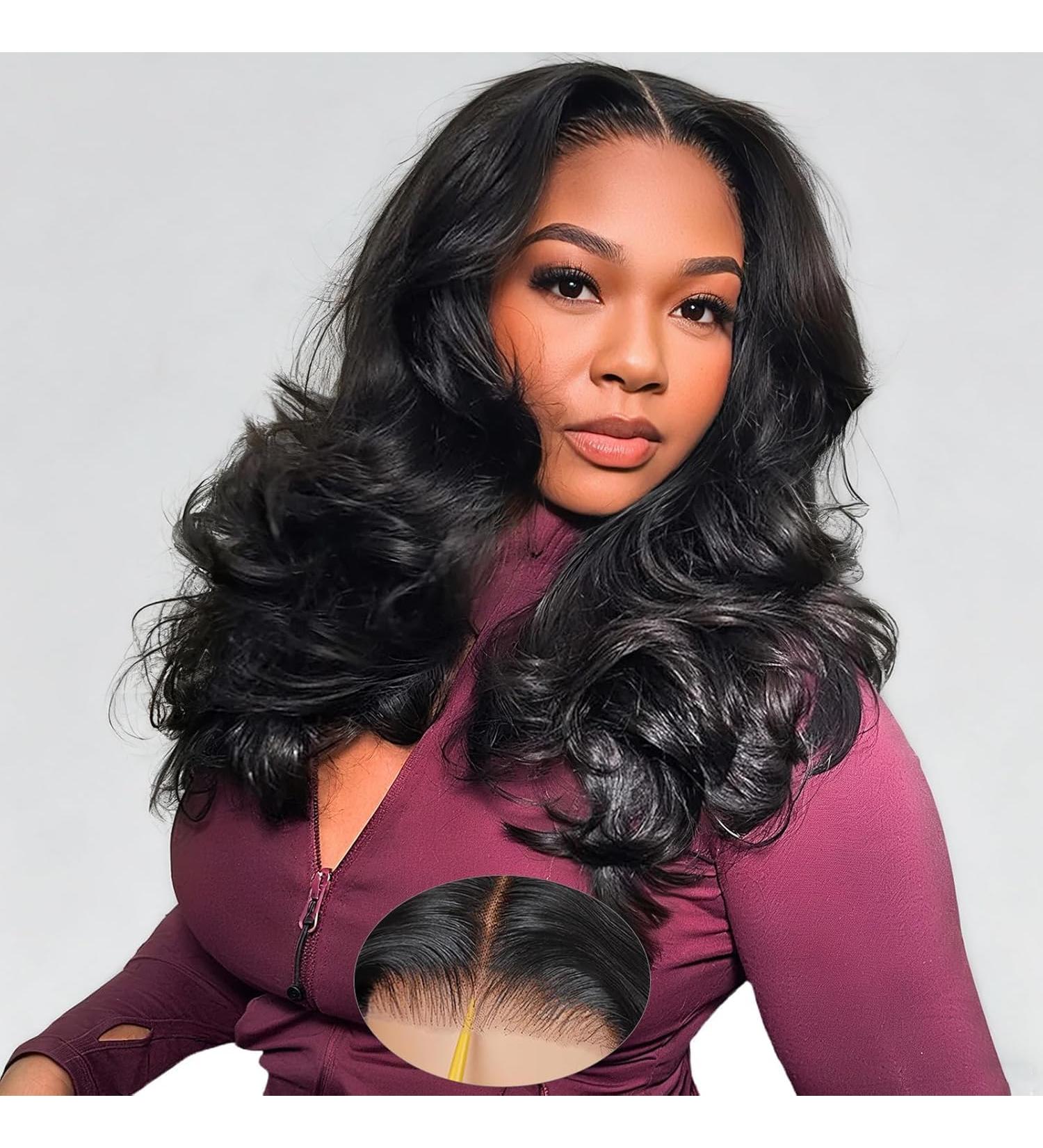 20 Inch HD Body Wave Lace Front Human Hair Wig for Black Women - Pre Plucked Glueless Frontal Wig - Buy Online on GoSupps.com