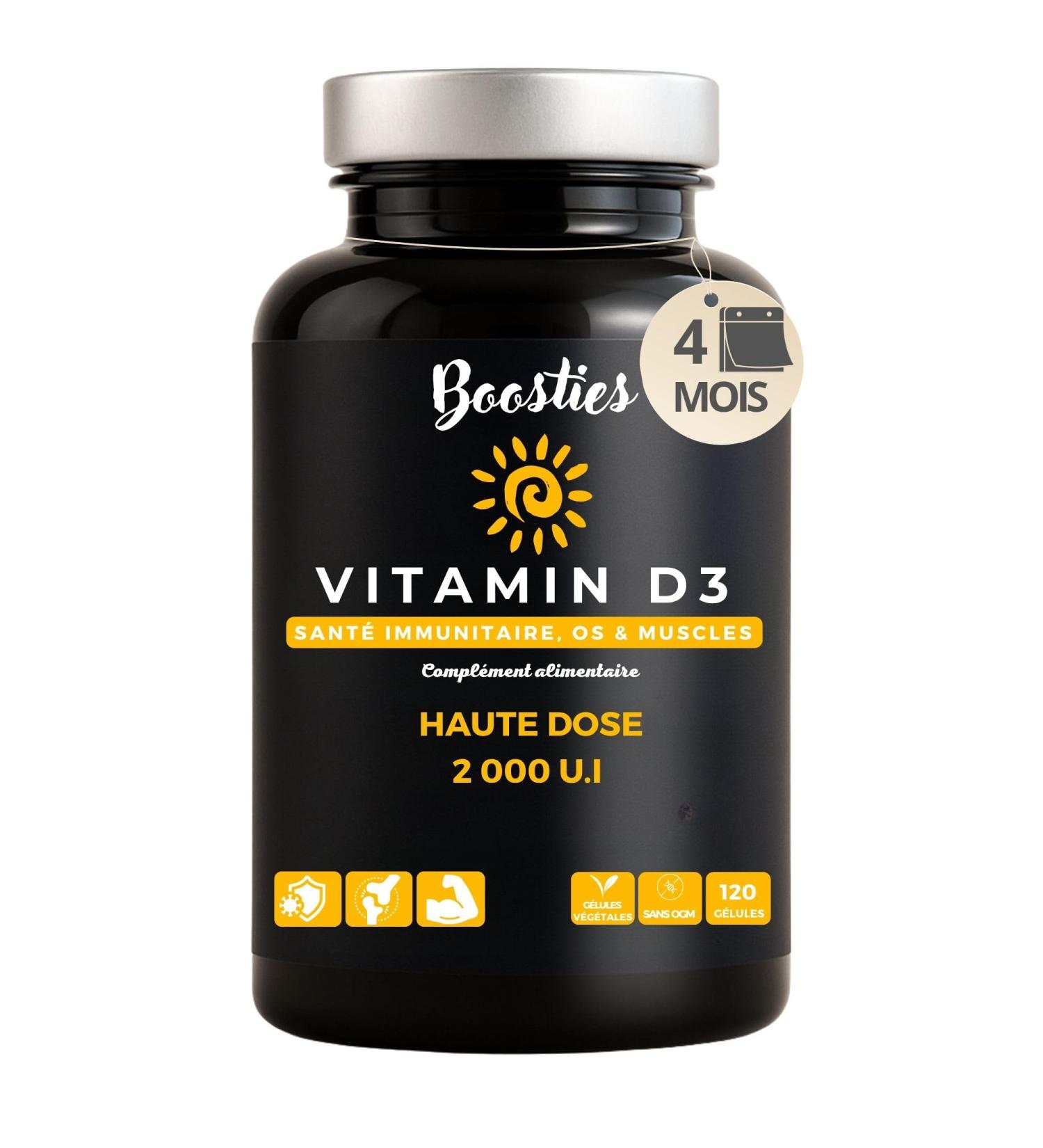 BOOSTIES LAB Vitamin D3 2000 IU Vitamin D Cholecalciferol immunity bones and muscles high absorption vegetable capsules - Buy Online on GoSupps.com
