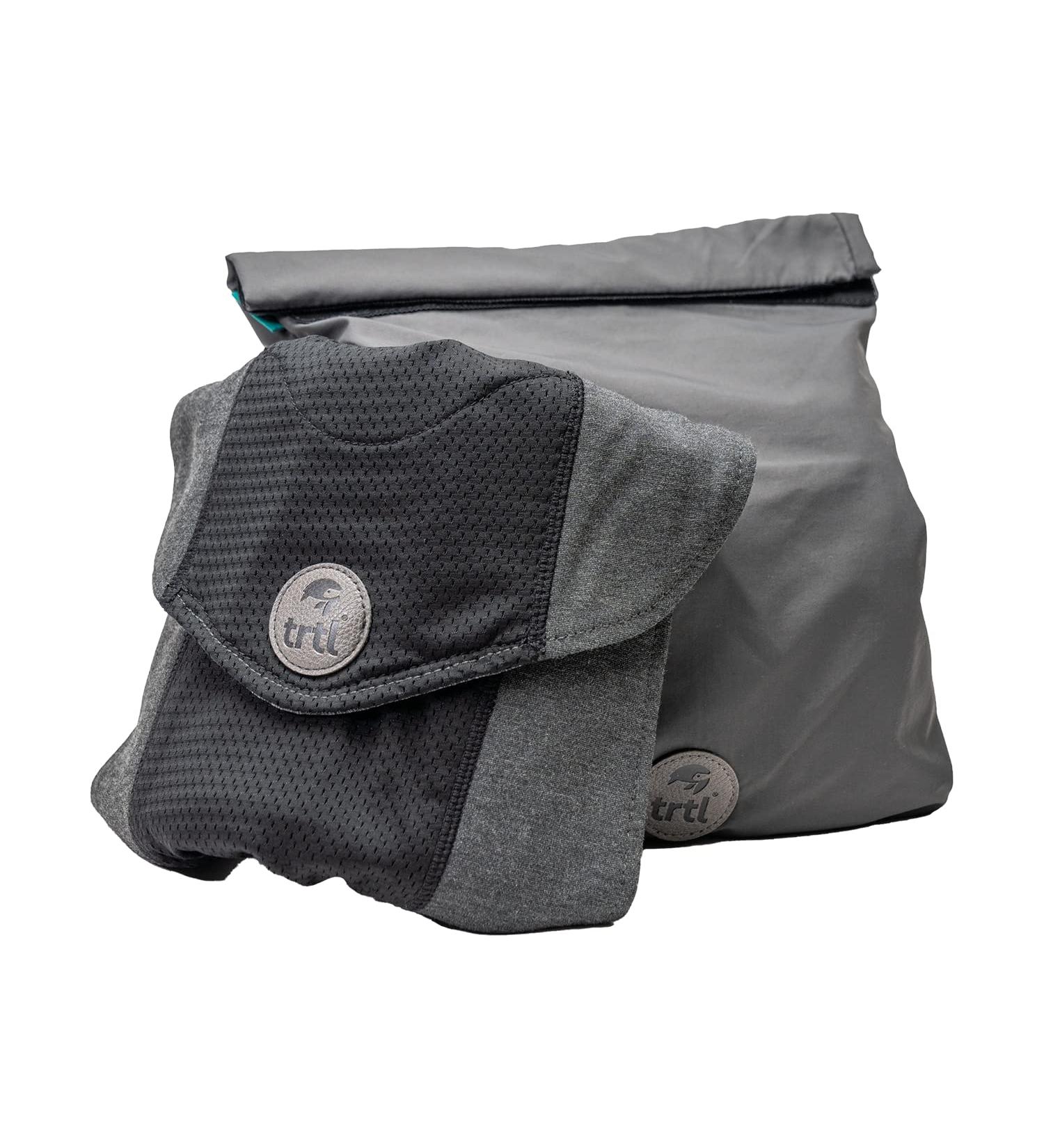 Trtl Travel Cushion Neck Support Pillow - Cool Comfortable & Breathable - Perfect for Adults - Lightweight Black/Gray - Buy Online on GoSupps.com