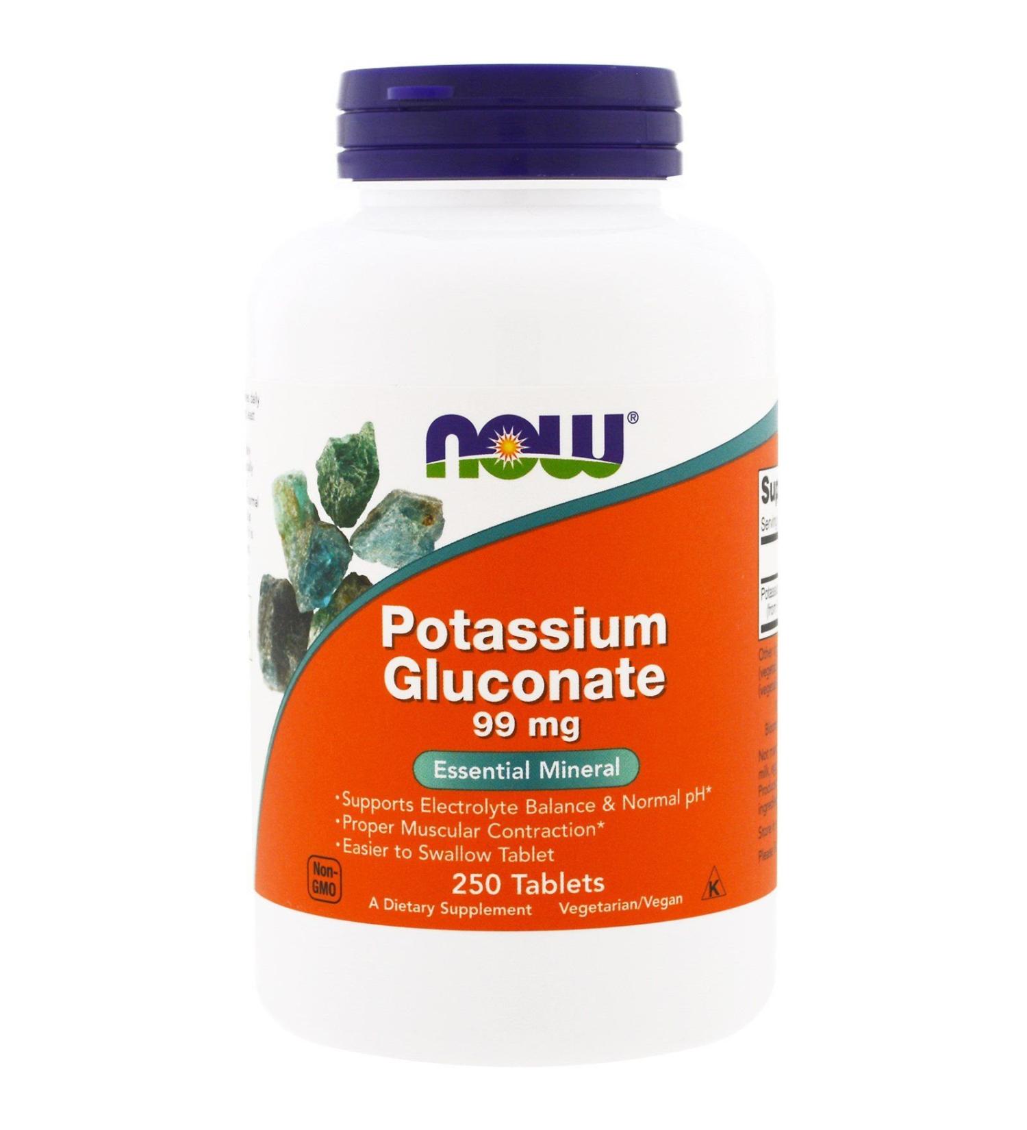 Now Foods Potassium Gluconate 99 Milligrams - 250 Tablets