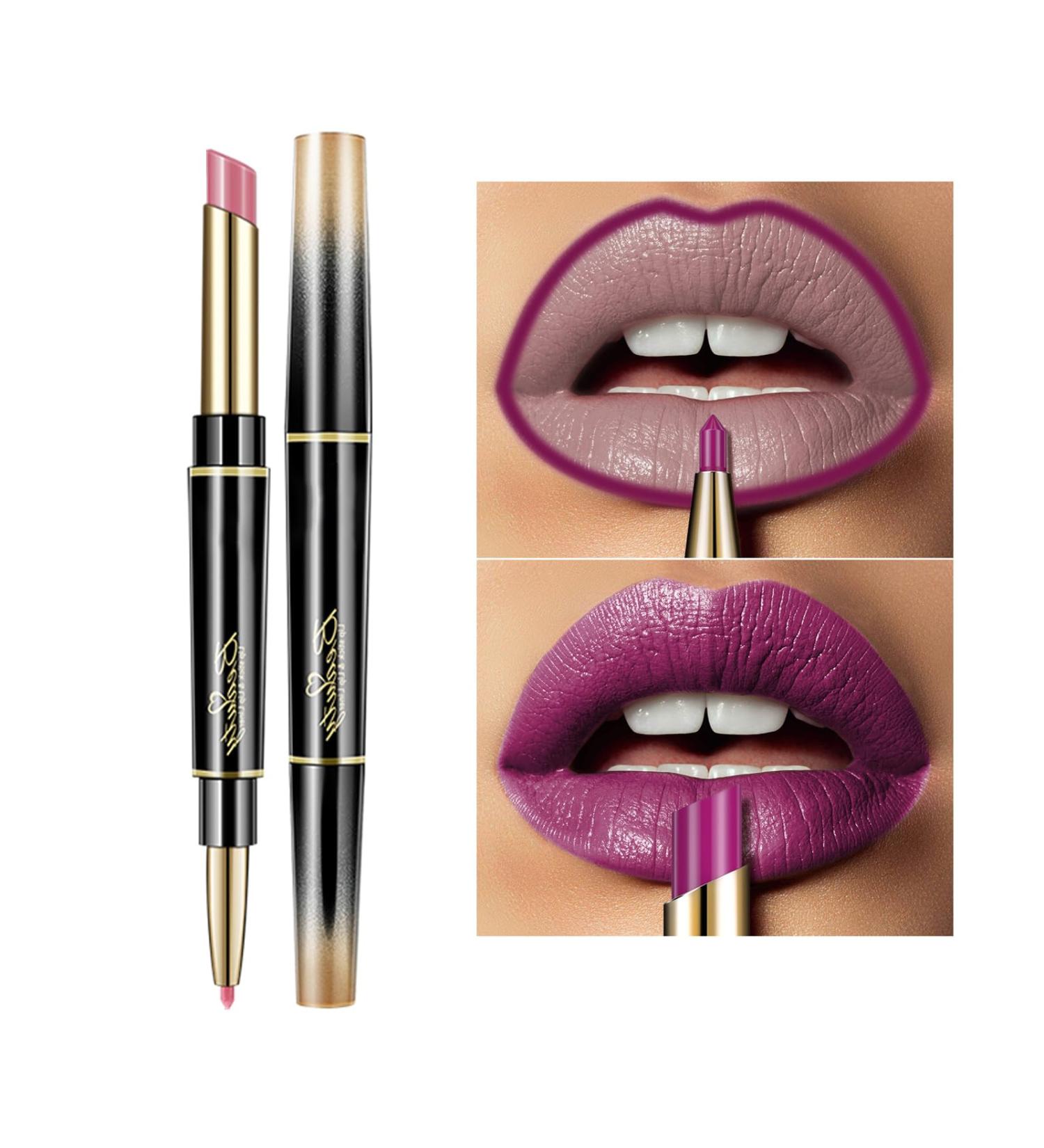 Waterproof Long-Lasting Matte Lip Liner Pencil - Moisturizing Lip Makeup (#05) - Buy Online on GoSupps.com