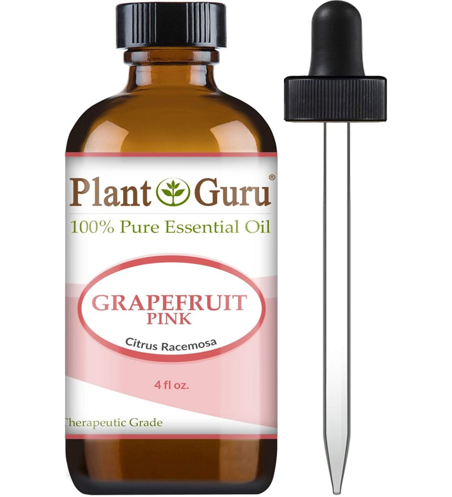 Plant Guru Pink Grapefruit Essential Oil - 100% Pure Undiluted Therapeutic Grade - 4 oz | International Shipping Available - Buy Online on GoSupps.com