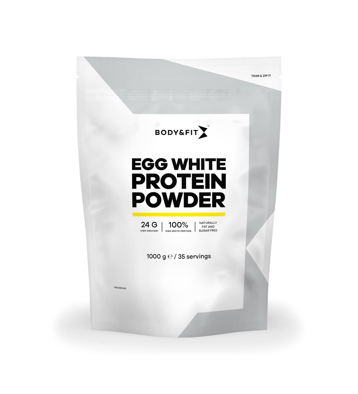 Body & Fit Egg White Protein Powder - Natural 1kg | High-Quality Egg White Protein for Muscle Gain & Recovery - International Shipping Available - Buy Online on GoSupps.com