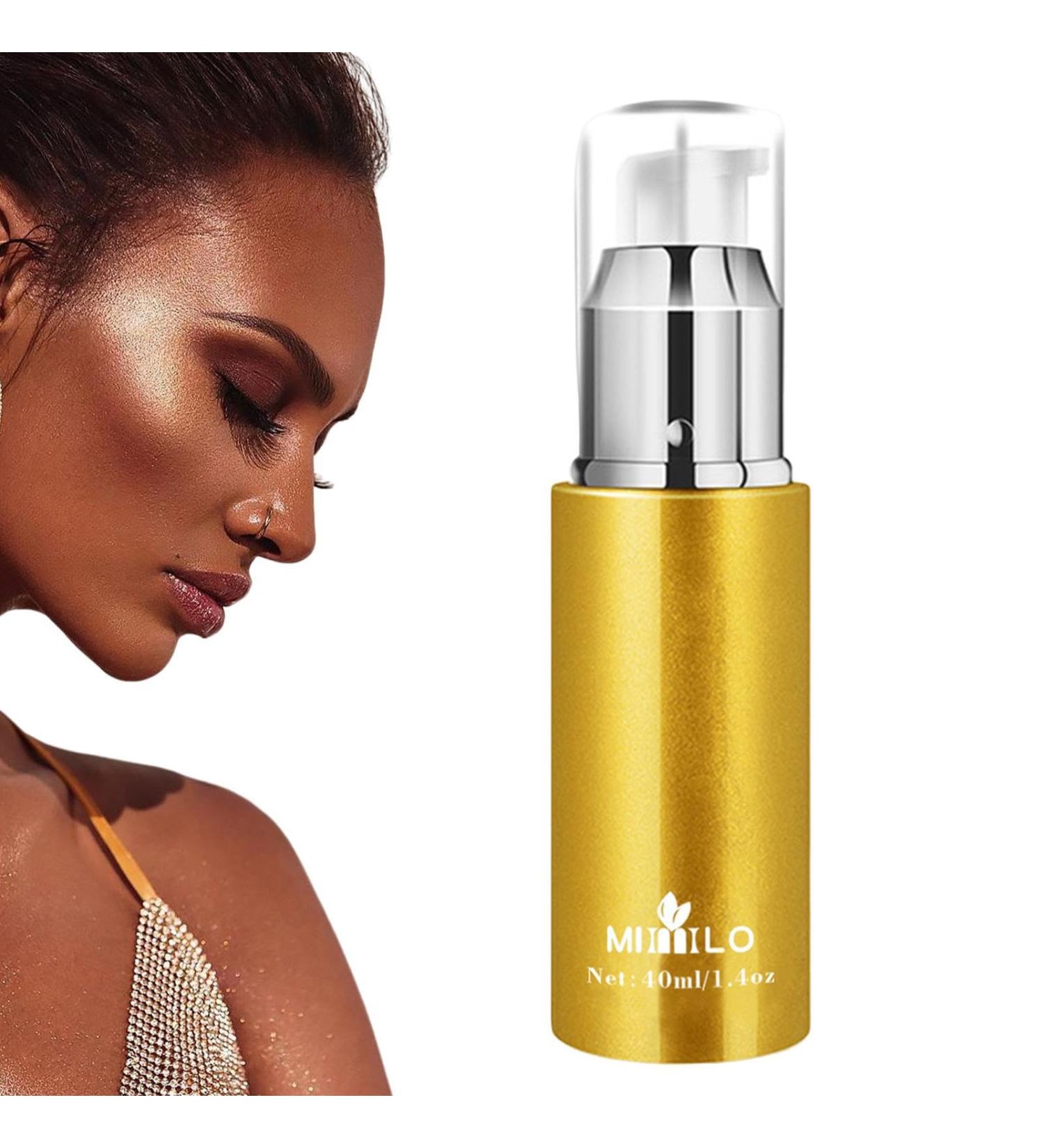  Nasoalne Shimmering Body Oil Brightening body lotion glitter makeup non-greasy and waterproof shimmering tanning oil for shoulders body collarbone thighs - Buy Online on GoSupps.com