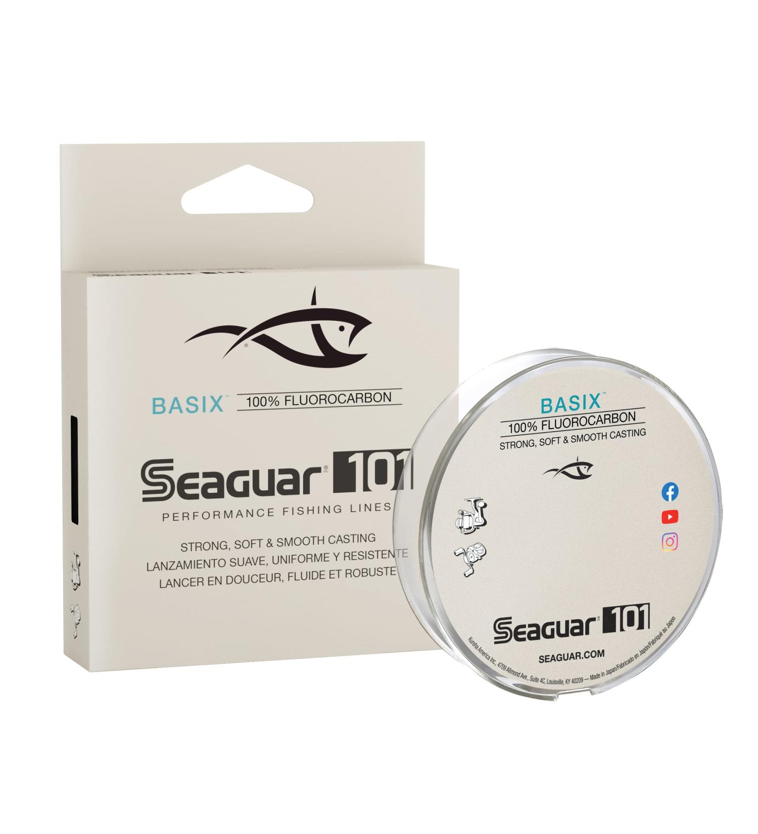 Seaguar 101 Basix 8lb Fluorocarbon Fishing Line - 200 yards Clear - Buy Online on GoSupps.com