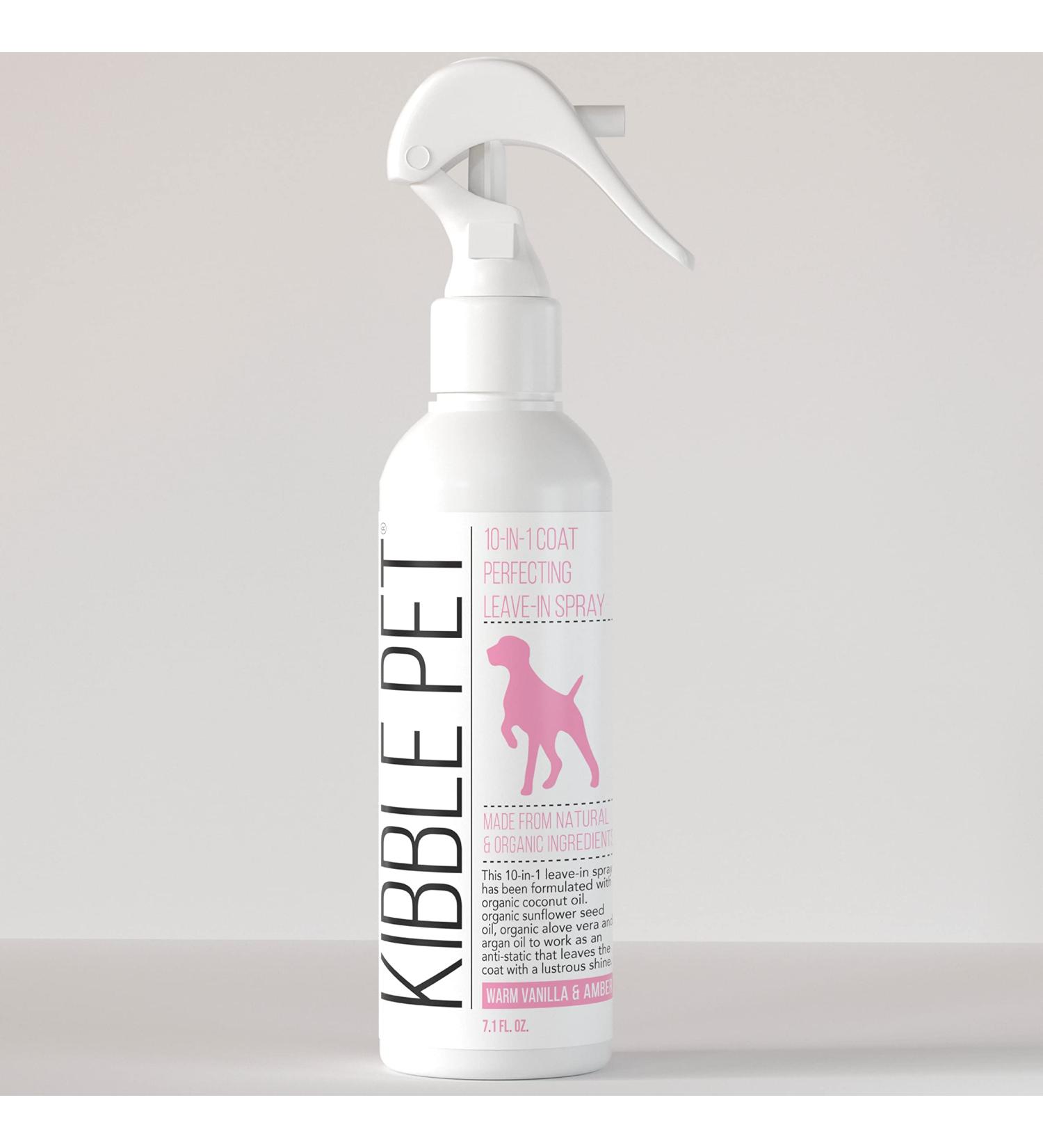 Professional Dog Leave in Conditioner Spray for Dry Itchy Skin - Vanilla Amber Scent - 100% Organic - Made in USA (7.1 oz) - Buy Online on GoSupps.com
