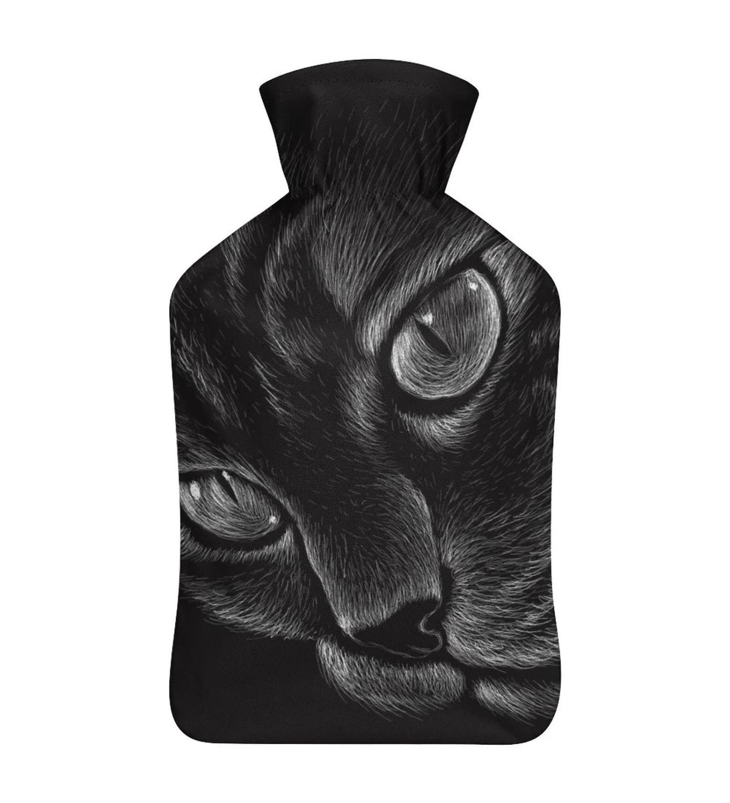 Buy Cat-Shaped Hot Water Bottle with Lid | Rubber Hot Water Bag for Pain Relief & Foot Warmer | Ideal for Hot & Cold Therapy - Buy Online on GoSupps.com