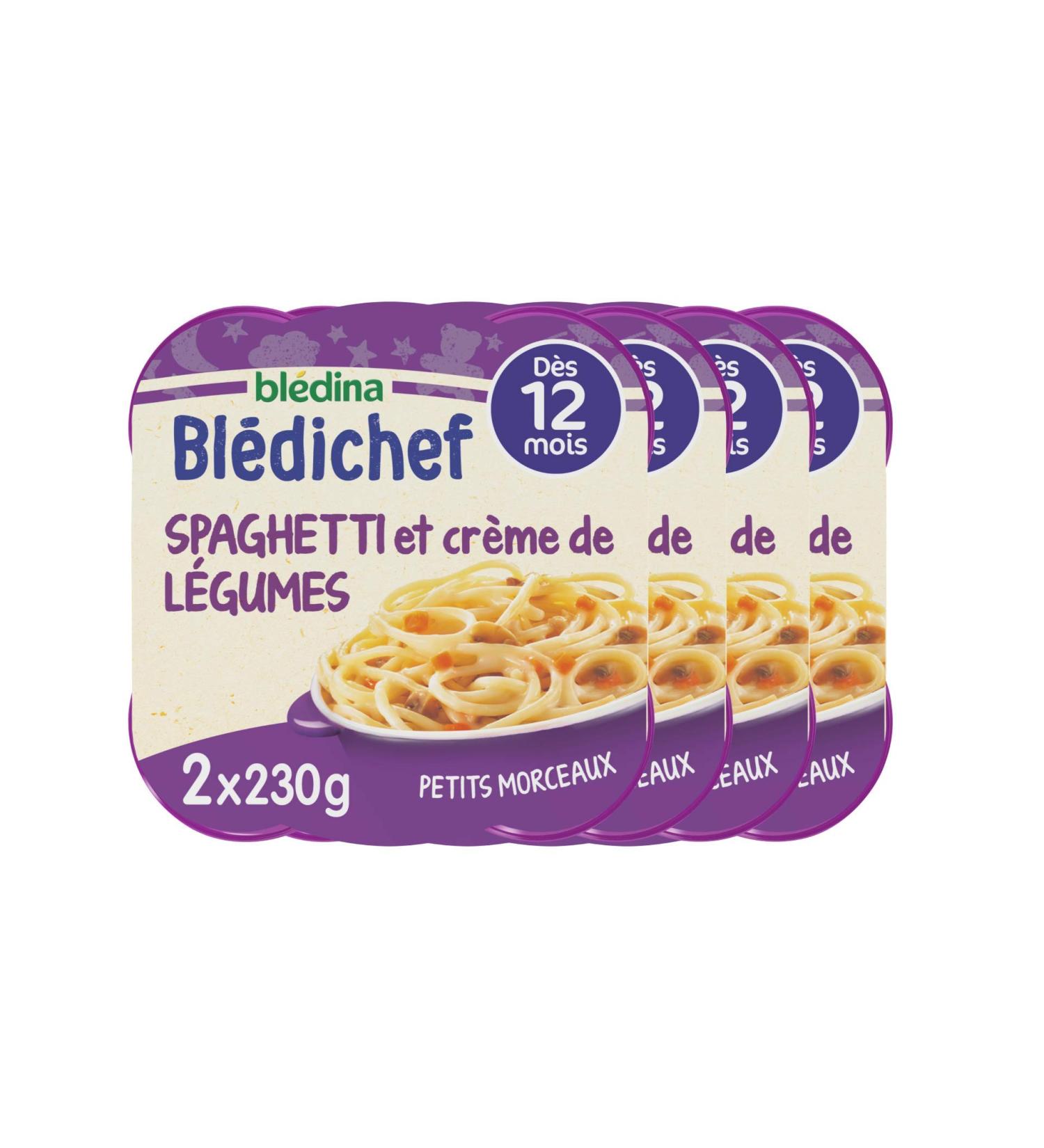 Bl dina - Bl dichef - Repas B b 12 Mois - 8 Plats B b - Spaghetti Cr me de L gumes - Faible Teneur en Sel - D s 12 Mois - 8 Assiettes de 230g Spaghetti L gumes 460 g (Lot de 4) - Buy Online on GoSupps.com