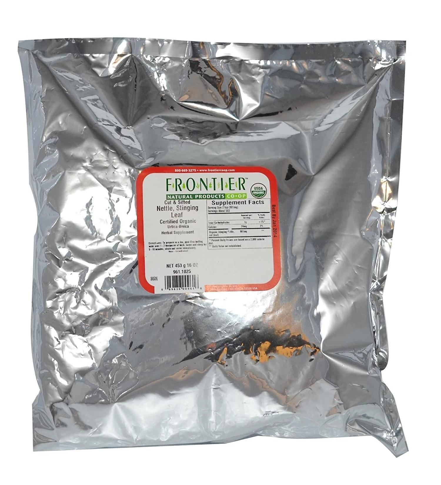 Frontier Co-op Organic Stinging Nettle Leaf 1lb - Cut & Sifted - Buy Online on GoSupps.com