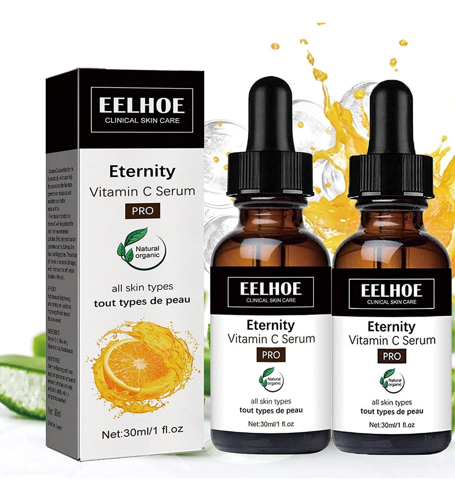 Eelhoe Vitamin C Serum Bundle with Hyaluronic Acid - Anti Aging & Melanin Correcting Formula - Buy Online on GoSupps.com