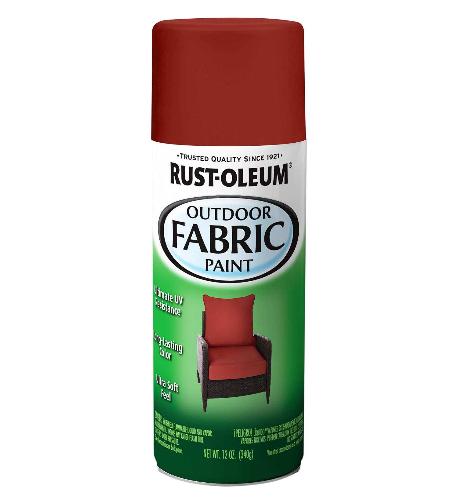 Rust-Oleum Outdoor Fabric Spray Paint  12 oz  Chili Red Chili Red 12 Ounce Spray Paint - Buy Online on GoSupps.com