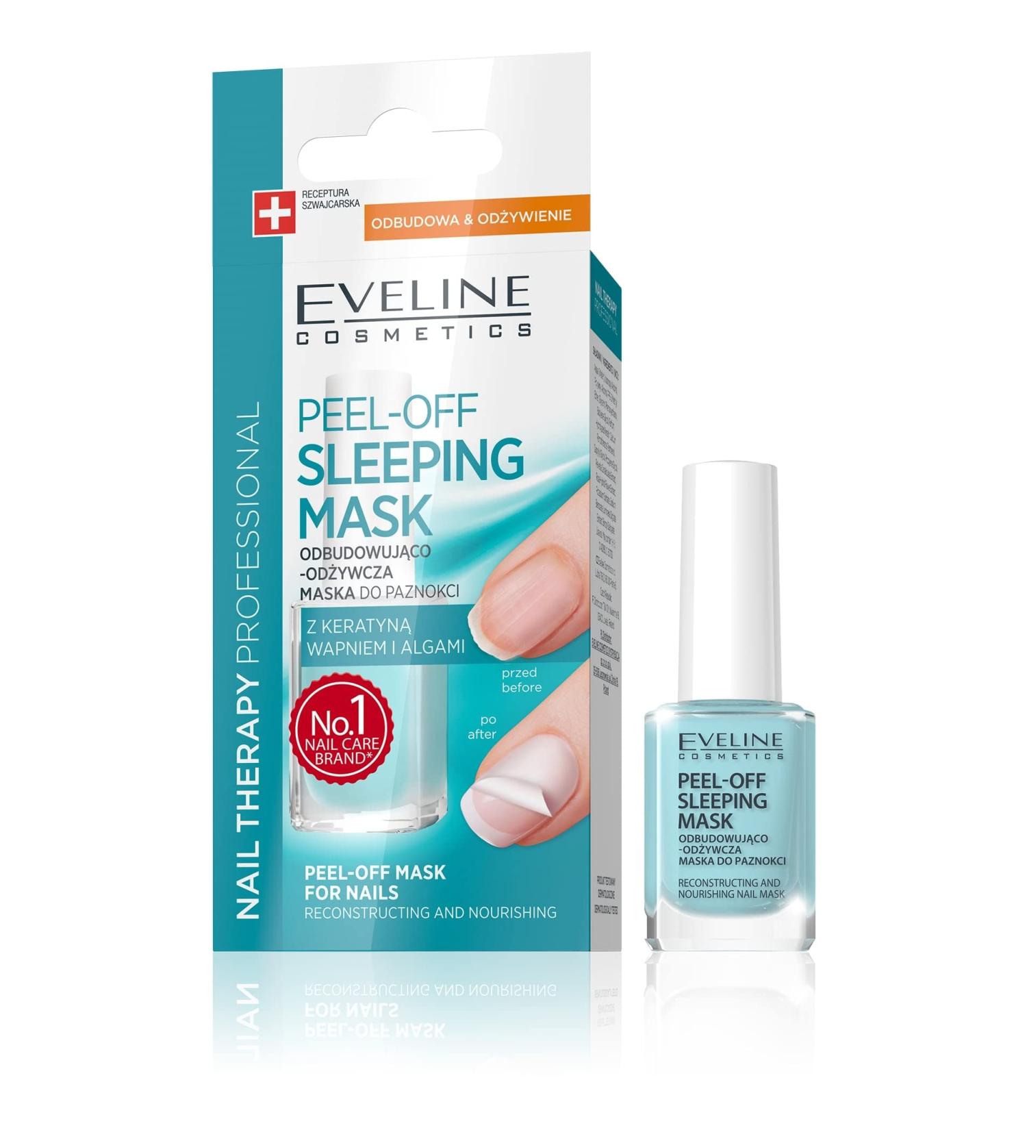 Eveline Peel Off Sleeping Nail Mask Reconstructing and Nourishing 12ml