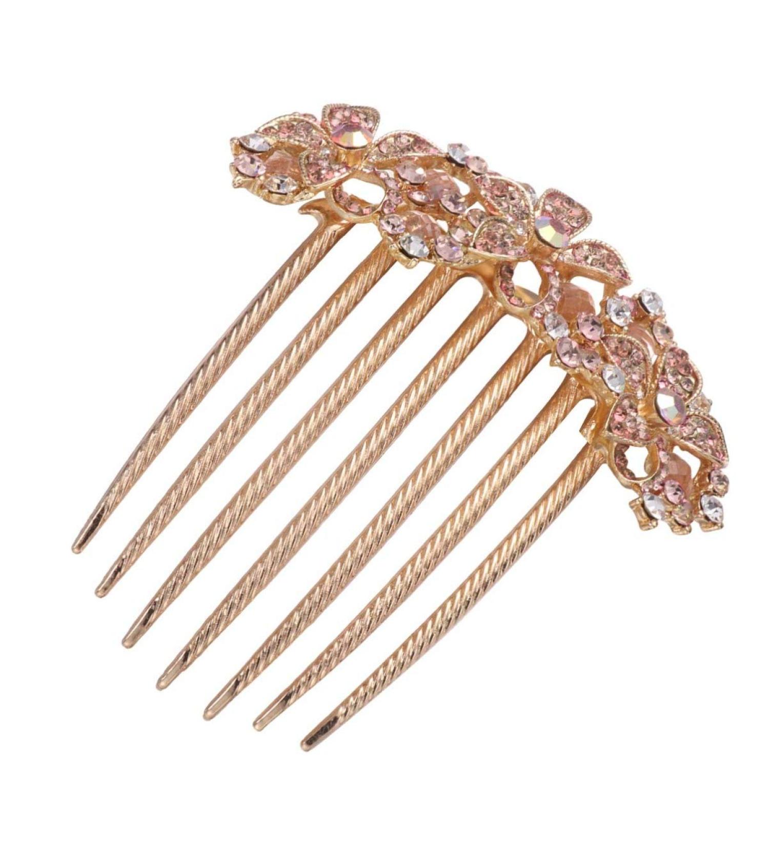 FRCOLOR Bridal Hair Combs Elegant Hairpin Bridal Wedding Hair Combs Flower Hair Clips for Women Crystal Bridal Hair Comb Women Headpiece Rhinestone Headdress Bride Accessories Shine - Buy Online on GoSupps.com