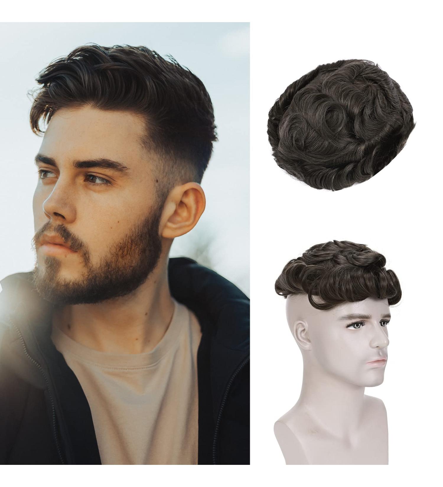 Silk-Co Toupee Extensions for Men - Real Human Hair 7A Light Brown Hair Parts - Premium Quality Male Hair Extensions - Buy Online on GoSupps.com