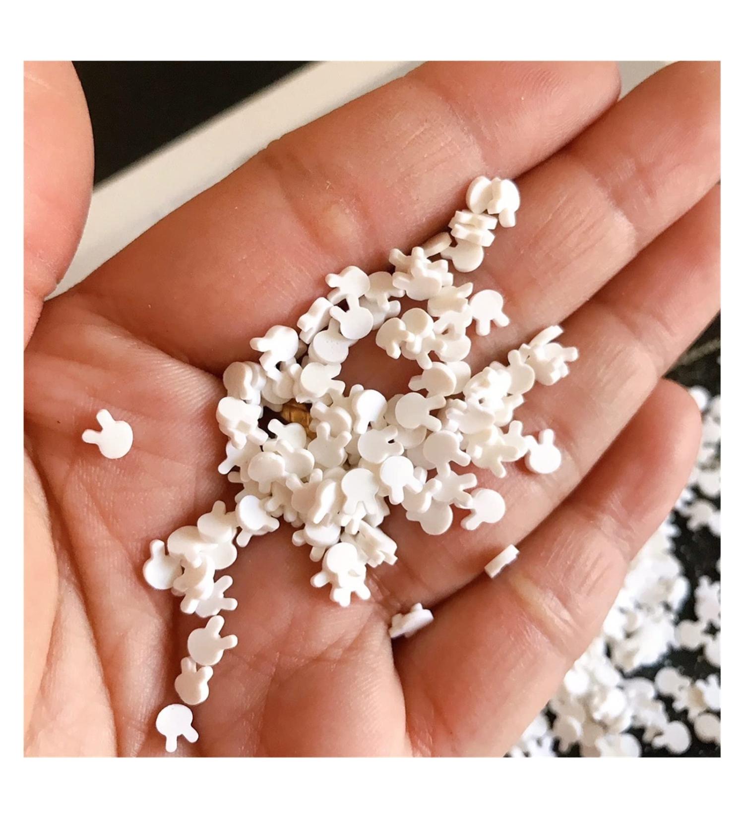 RT 100g/lot Mixed Bee Rabbit Slices Polymer Clay Sprinkles for Slime Filling DIY Klei Tiny Cute Mud Particles Nail Art Decoration Y420 (Color : Rabbit)