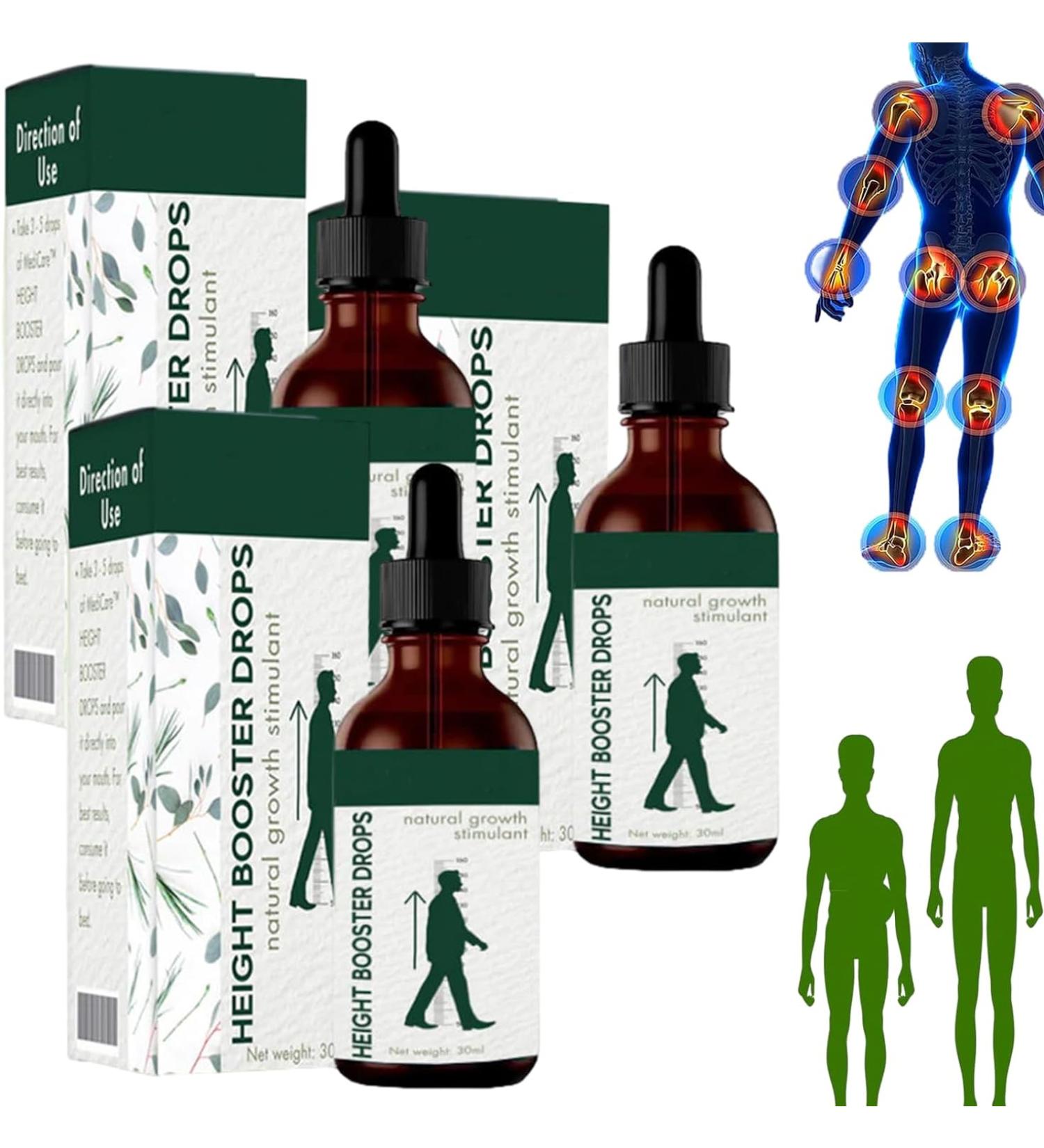 HONGCUICUI Height Booster Drops Herbal Increase Height Essential Oil - Pack Of 3 - Buy Online on GoSupps.com
