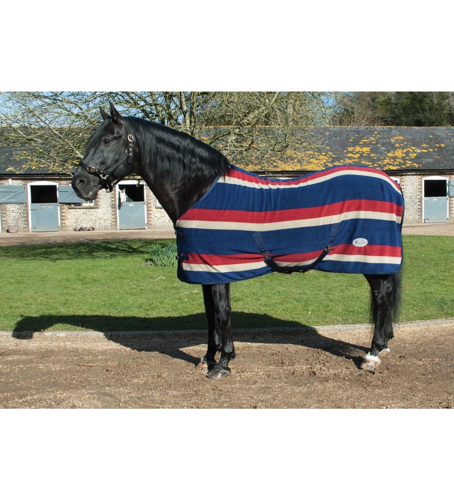 Rhinegold Elite Fleece Rug Burgundy Stripe 6'0"