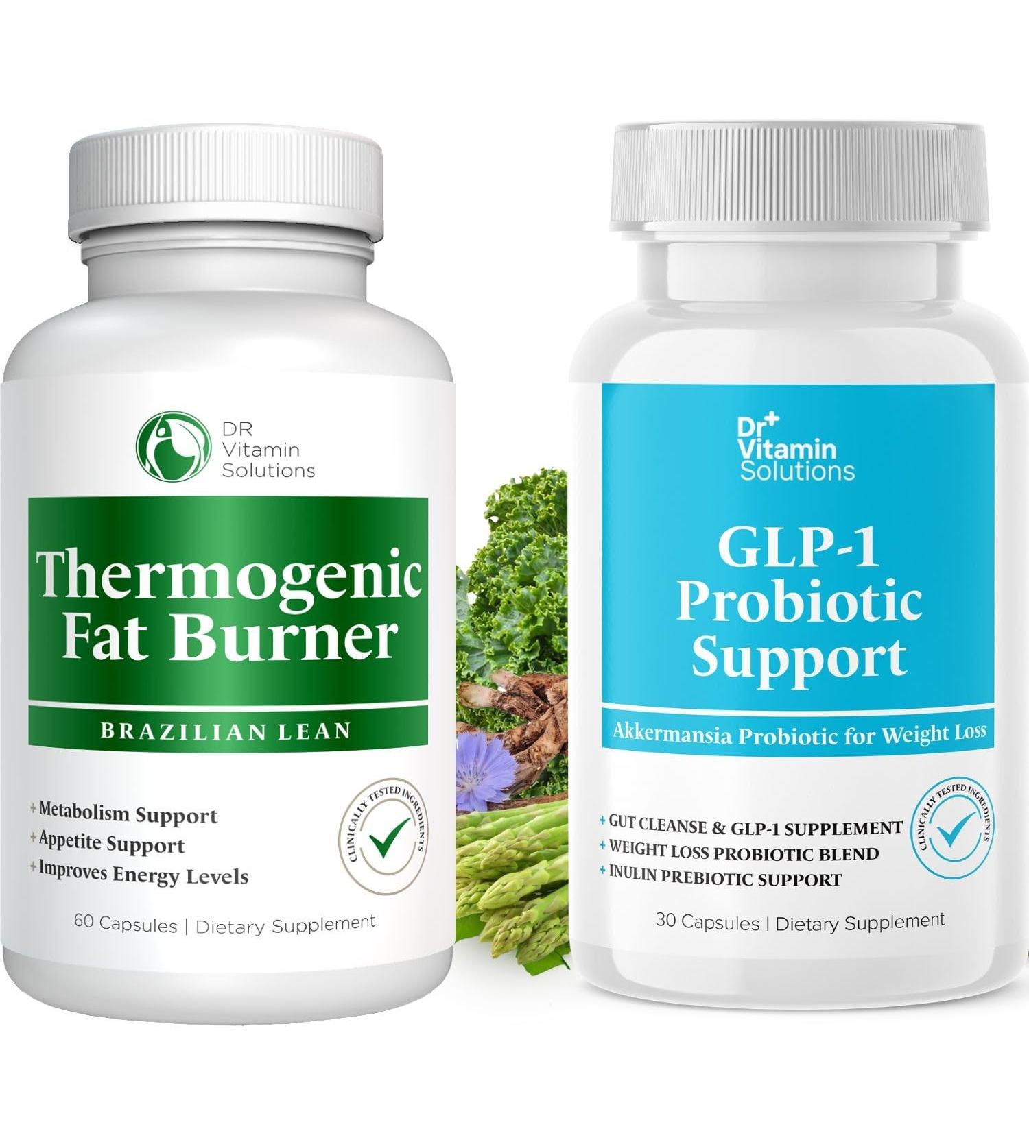 DR VITAMIN SOLUTIONS Thermogenic Fat Burner and GLP-1 Probiotic Appetite Suppressant 90 Capsules - Buy Online on GoSupps.com