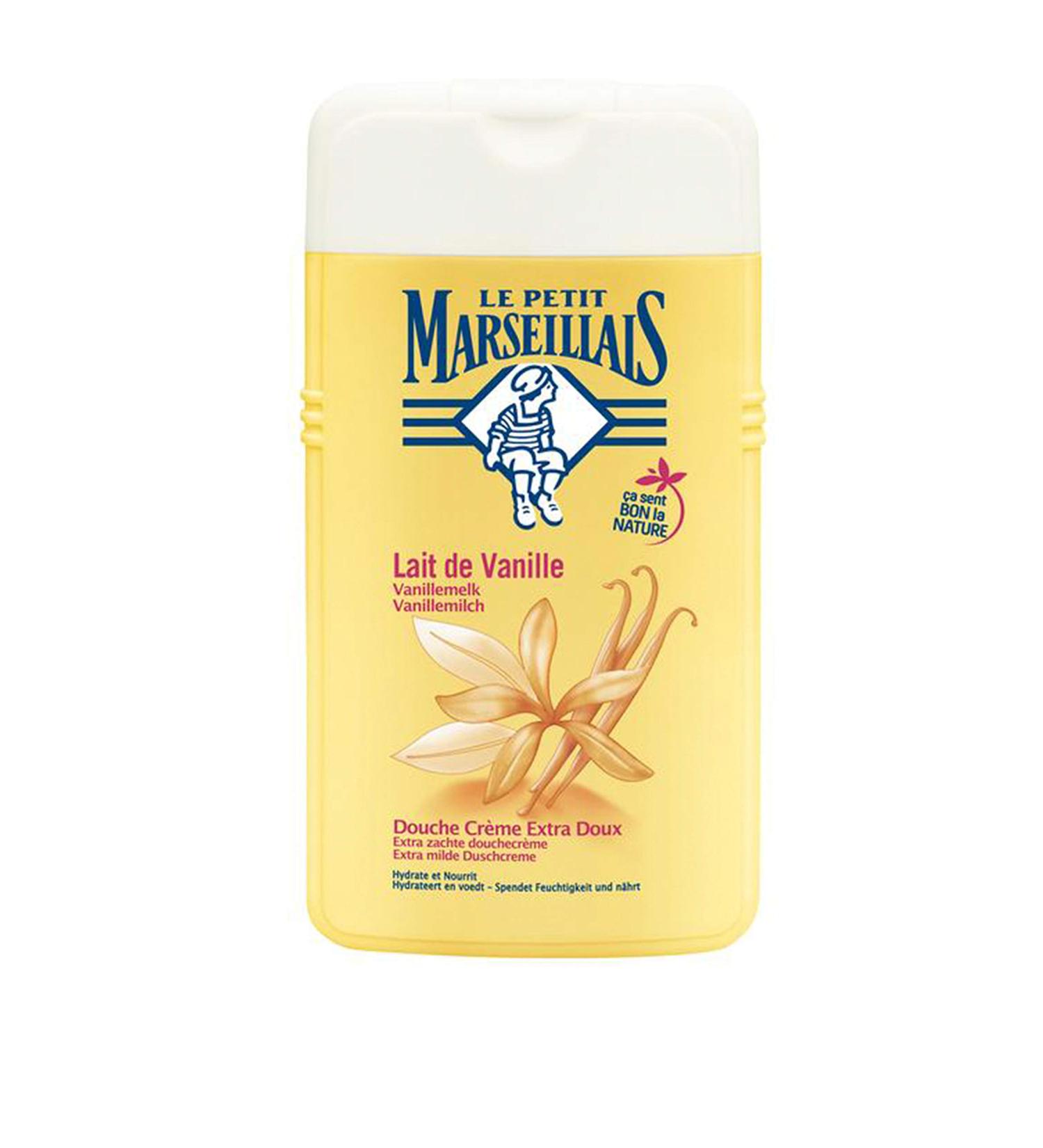 Le Petit Marseillais 1 Bottle of Body Wash Your Choice  French Shower Cream 6 Varieties 250ml (8.4oz) (Lait de Vanille (Vanilla Milk))