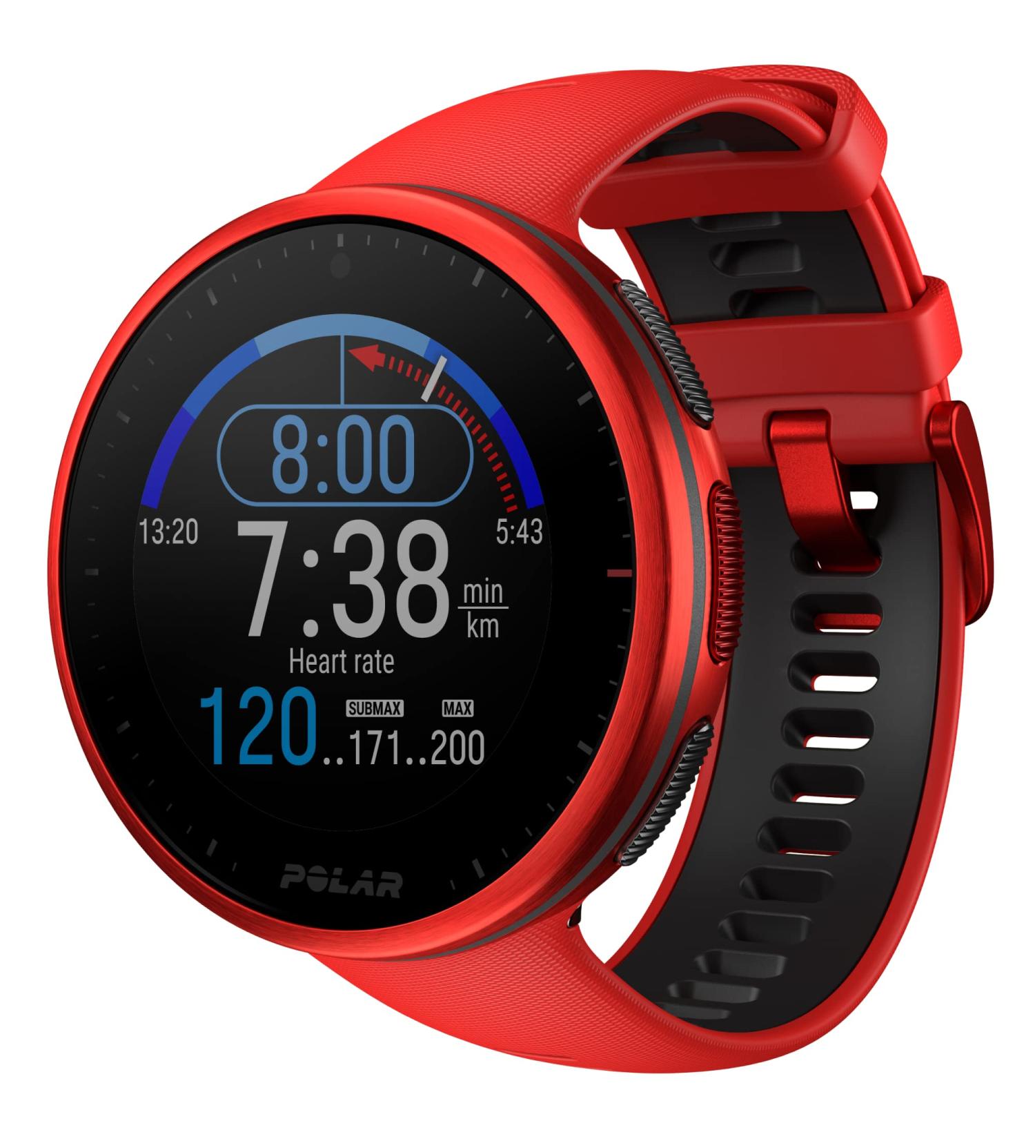Polar Vantage V2 GPS Smartwatch - Red | Medium-Large | Premium Multisport - Buy Online on GoSupps.com