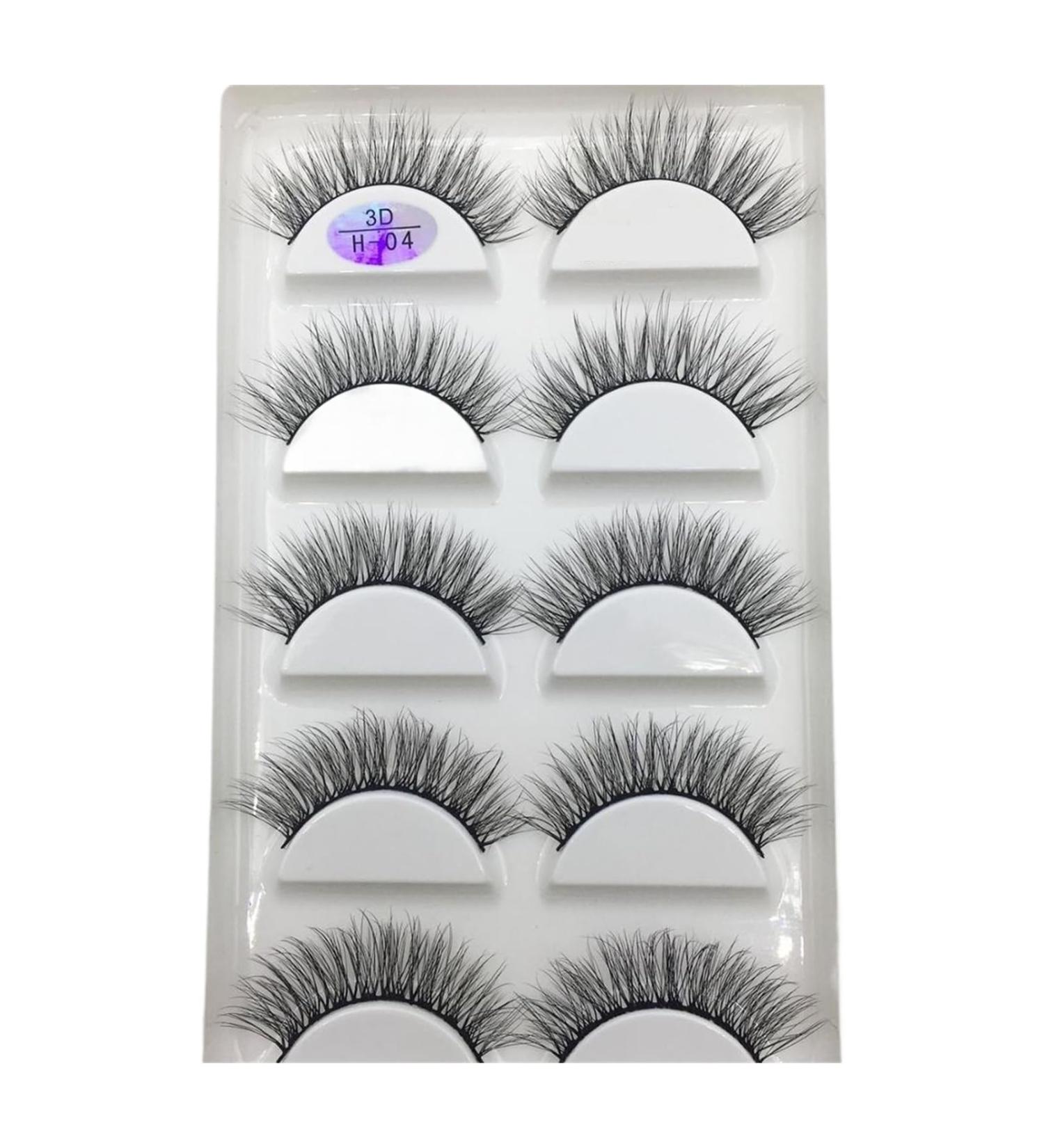 UAMOU 10/50 Boxes 5 Pairs 3D Mink False Eyelashes Hair Natural Cross Long Messy Makeup Fake Eye Lashes Extension Make Up Faux Cils Cheerfully (Color : 5Pairs H 04 Size : 10Boxes 50Pairs) - Buy Online on GoSupps.com