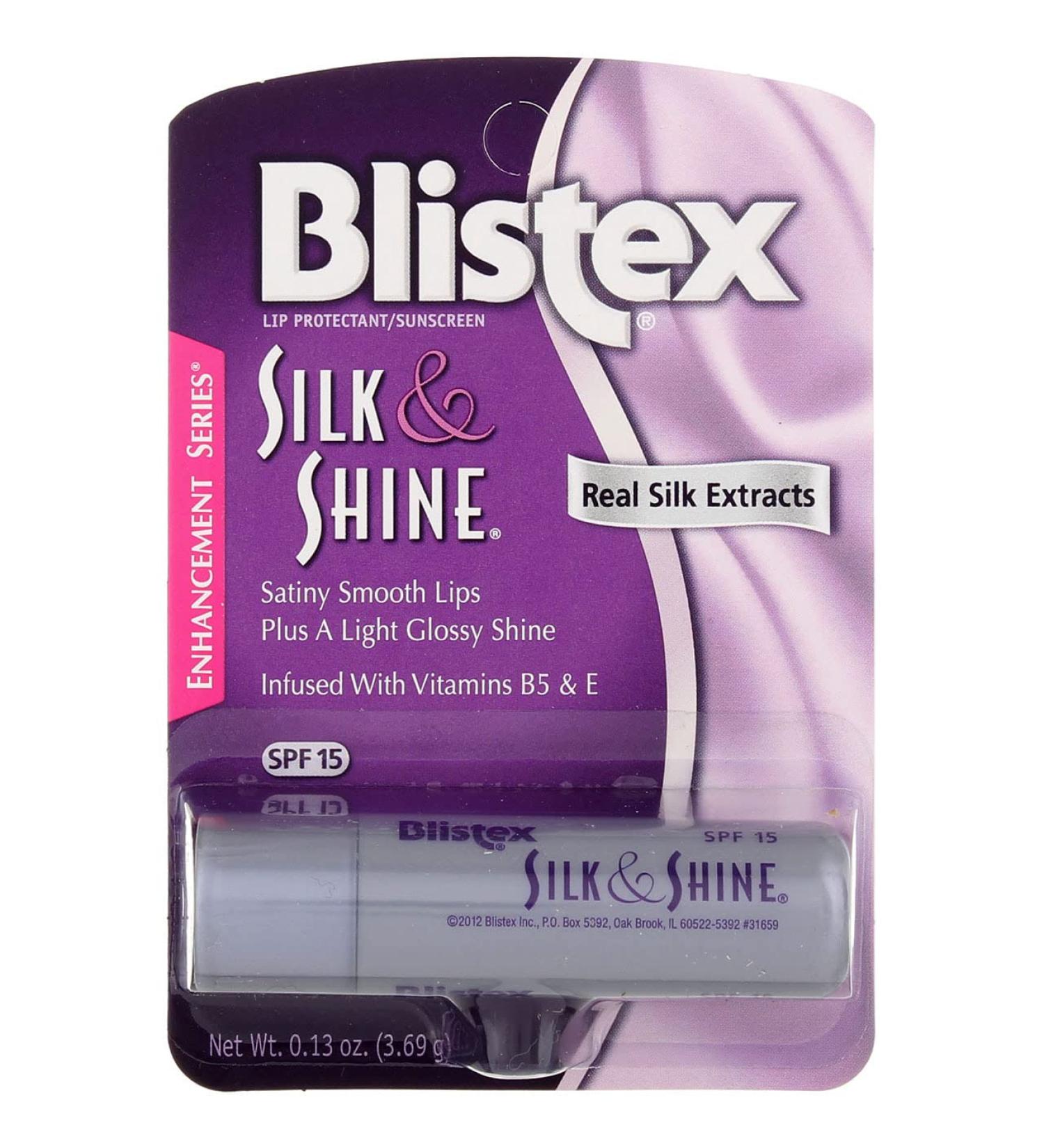 Blistex Silk and Shine Lip Protectant SPF 15 - Moisturizing Sunscreen Balm for Soft Lips | 0.13 oz | International Shipping Available - Buy Online on GoSupps.com