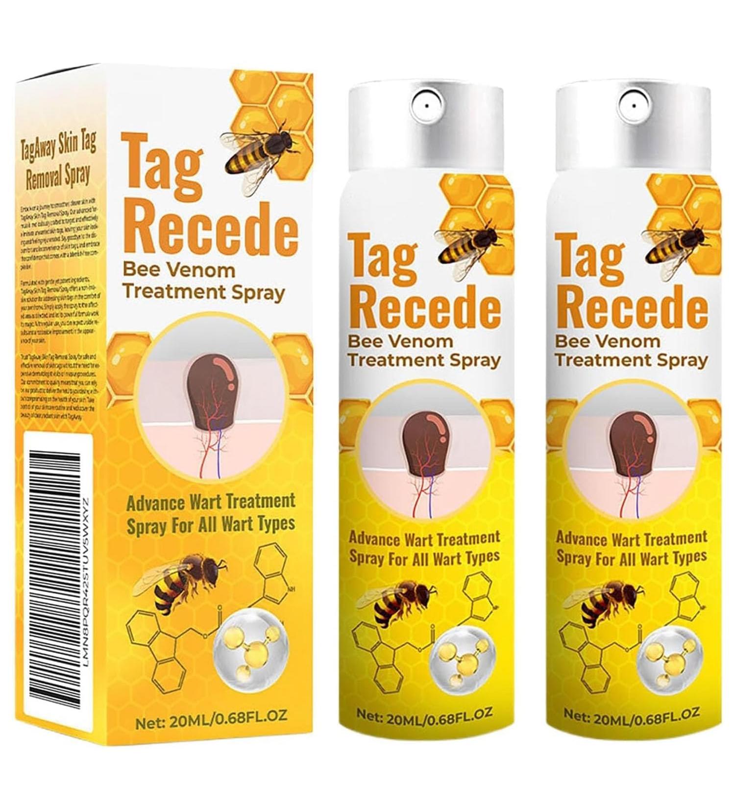 Tag Recede Bienengift Spray - 20ml Beeergift Treatment (2 Pieces) - Effective Day Recede Formula for Optimal Results - International Shipping Available - Buy Online on GoSupps.com