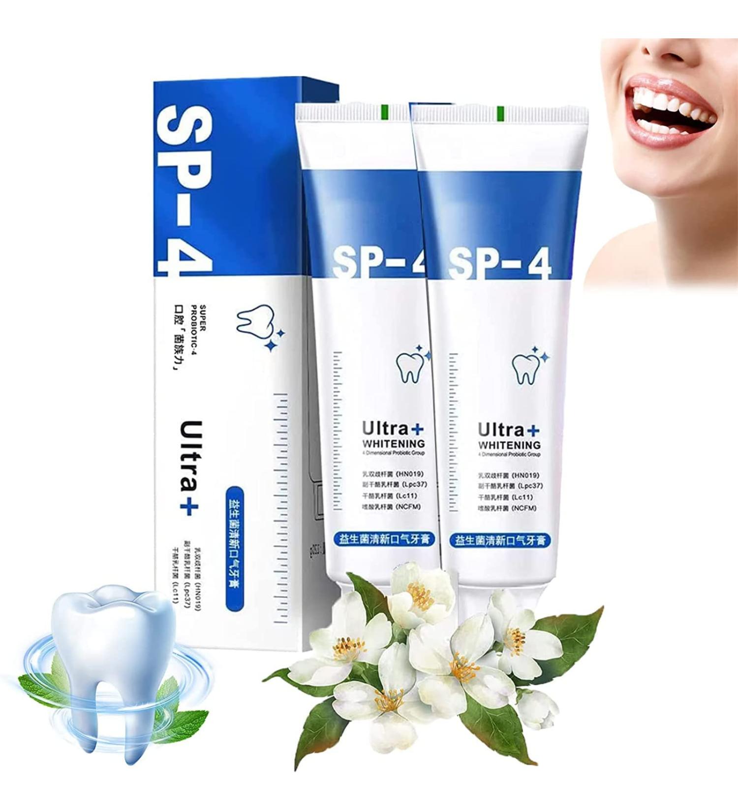 Sp-4 Toothpaste Natural Whitening Toothpaste Probiotic Whitening and Stain Removal Toothpaste Brightening Toothpaste Toothpaste for Fresh Breath - Buy Online on GoSupps.com