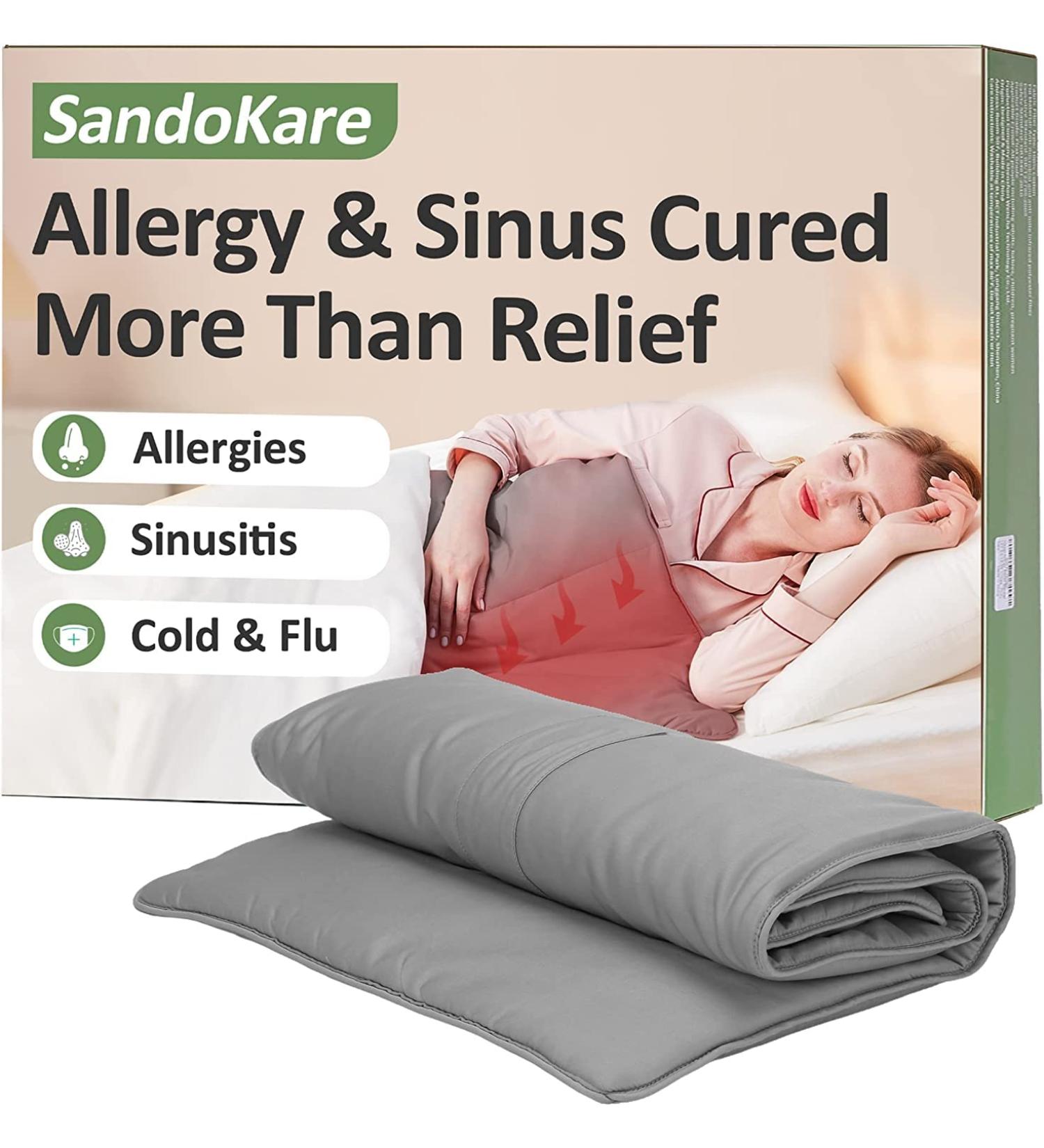 SandoKare Natural Allergy & Sinus Relief Blanket | For Nasal Congestion, Sneezing & Sinus Pressure | Drug-Free | Safe for Kids & Adults - Buy Online on GoSupps.com