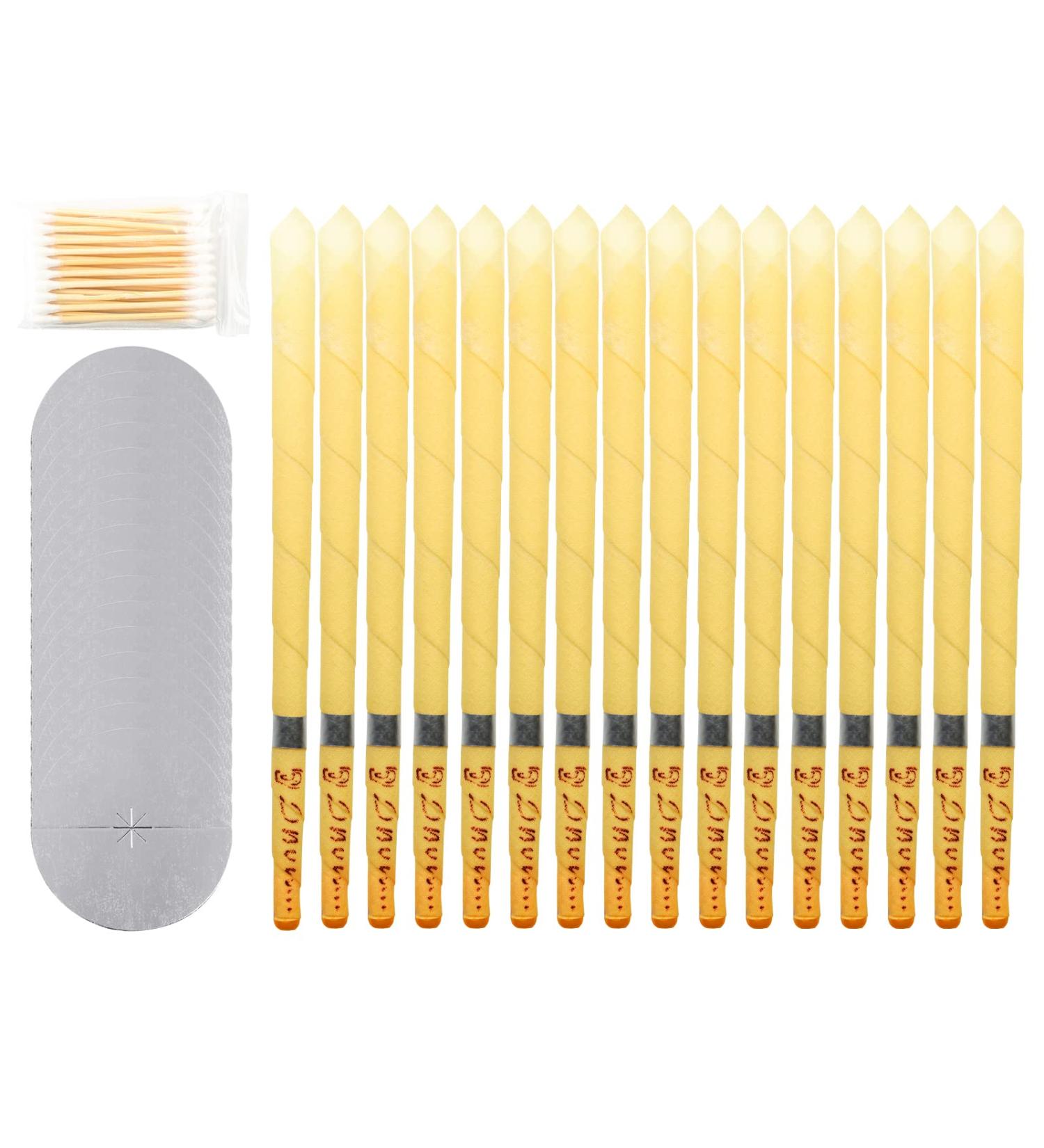 Beeswax Ear Candles 16-Pack for Ear Wax Removal - Cleaner Tool for Personal Ear Care - Buy Online on GoSupps.com