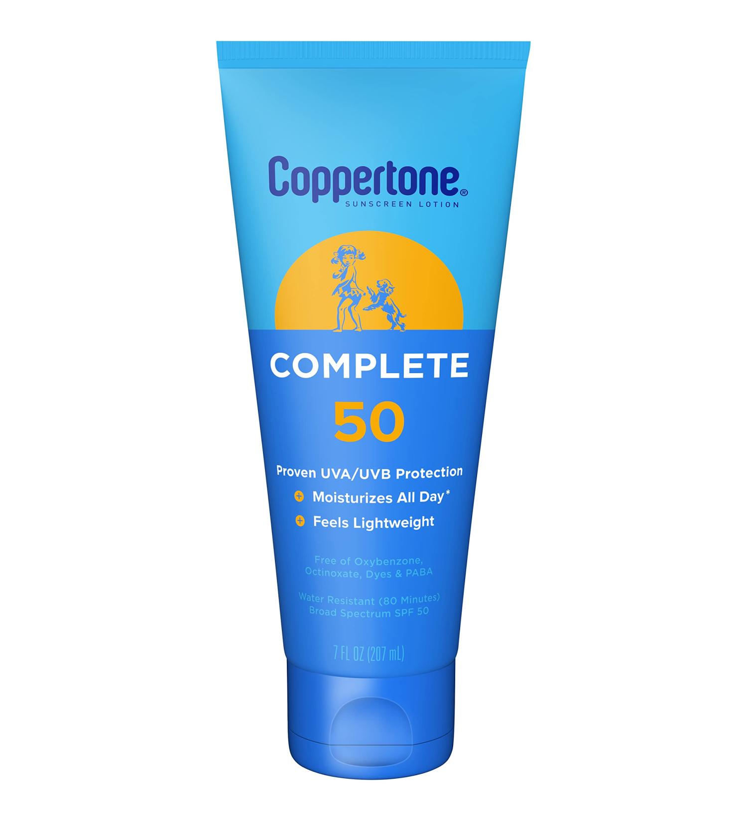 Coppertone Complete SPF 50 Lightweight Moisturizing Water-Resistant Body Sunscreen 7 fl oz - Buy Online on GoSupps.com