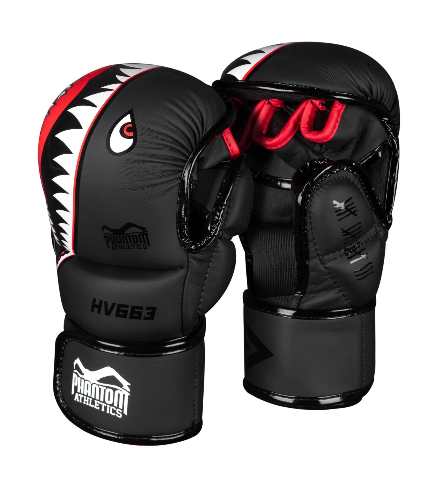 Phantom MMA Gloves APEX | Professional Sparring Boxing & Freefight Gloves - Black S/M | International Shipping - Buy Online on GoSupps.com