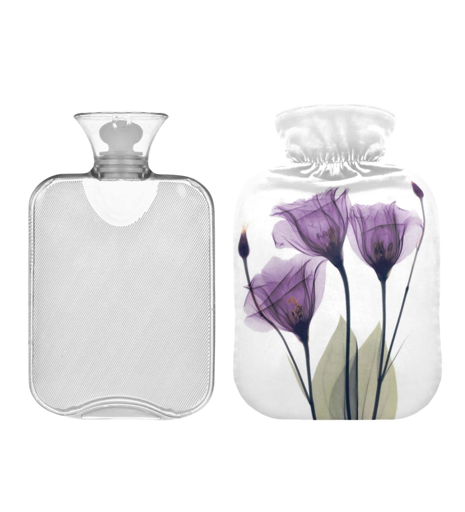 Hot Water Bottle 2L - Lavender Hope Flowers | Pain Relief & Hand/Feet Warmer for Winter | International Shipping - Buy Online on GoSupps.com