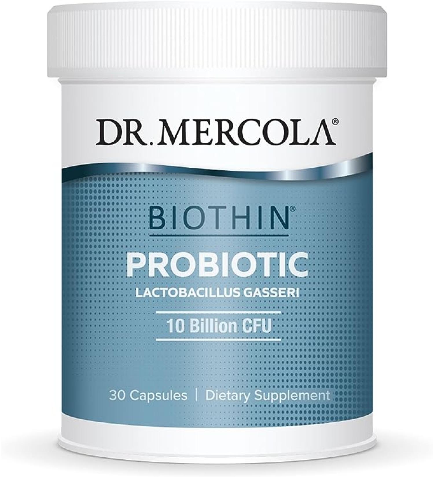 Dr. Mercola Biothin Probiotic - 10 Billion CFU Lactobacillus Gasseri, 30 Capsules - Buy Online on GoSupps.com