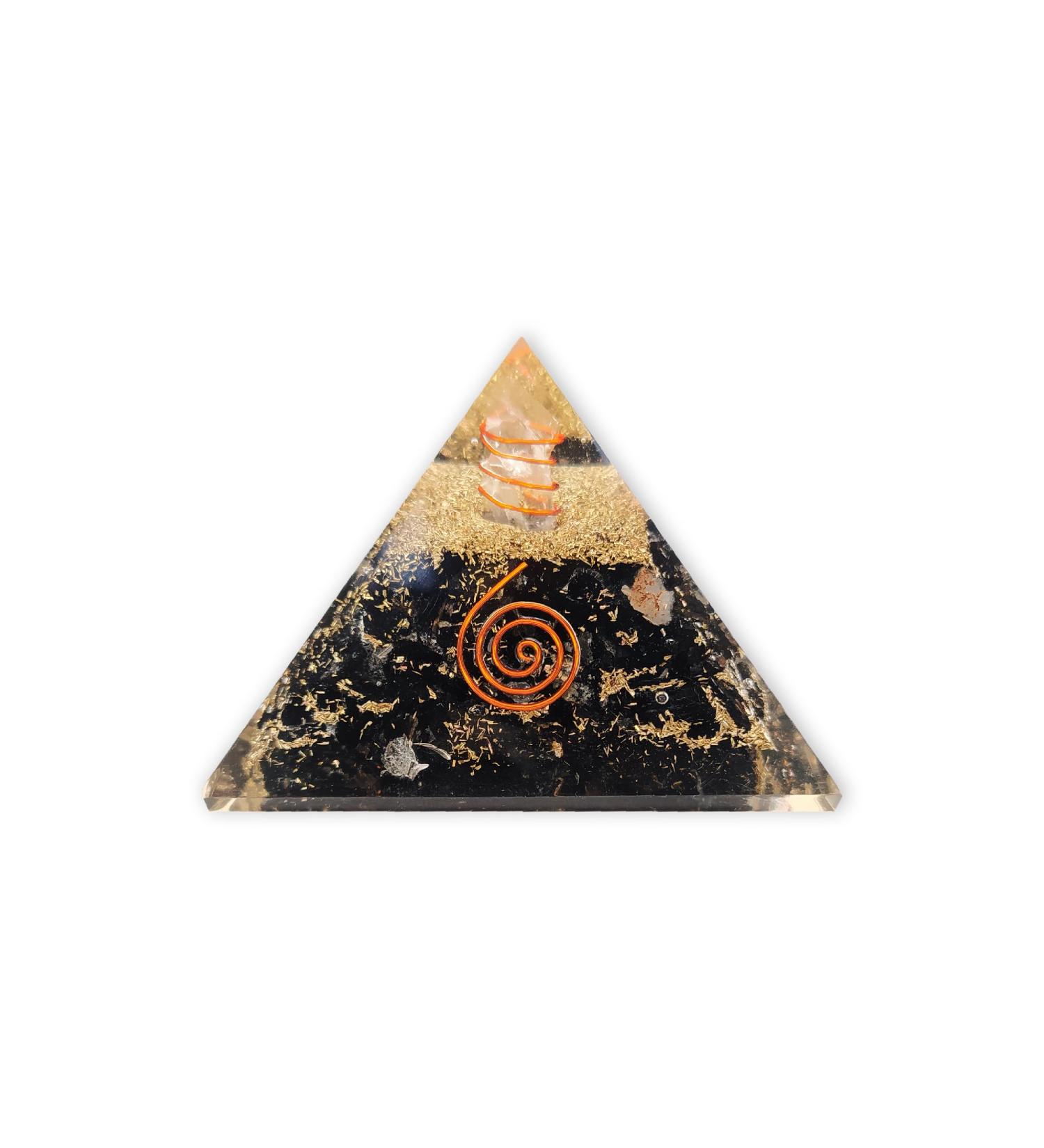 Lamare Black Tourmaline Organite Pyramid - 2.4 Energy Protection Amulet for Harmony & Negative Energy Defense - Buy Online on GoSupps.com
