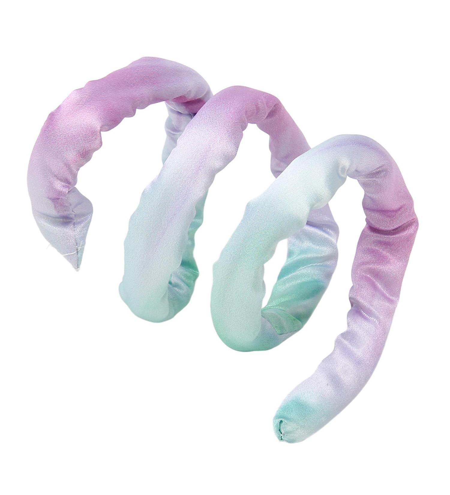 Spiral Lock Hair Tie Dreadlock Accessory Hair Bands Tie Dye Purple Bendable Soft Fabric High Ponytails for Curly Hair for Women - Buy Online on GoSupps.com