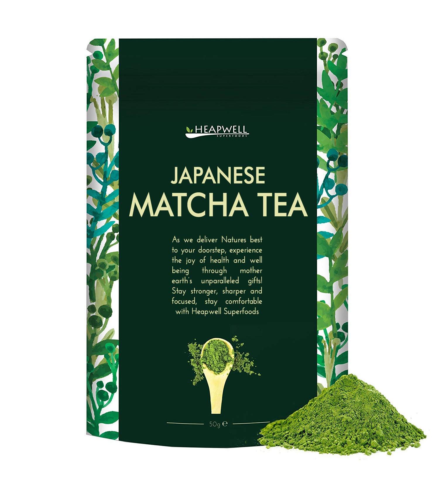 Natural Pure Herbal Heapwell Japanese Matcha Green Tea Powder 50g - Buy Online on GoSupps.com