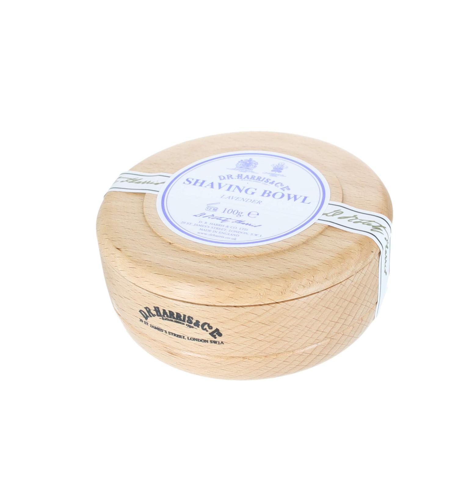 DR Harris Shaving Soap Lavender Bowl Wood 100 g Unique Standard
