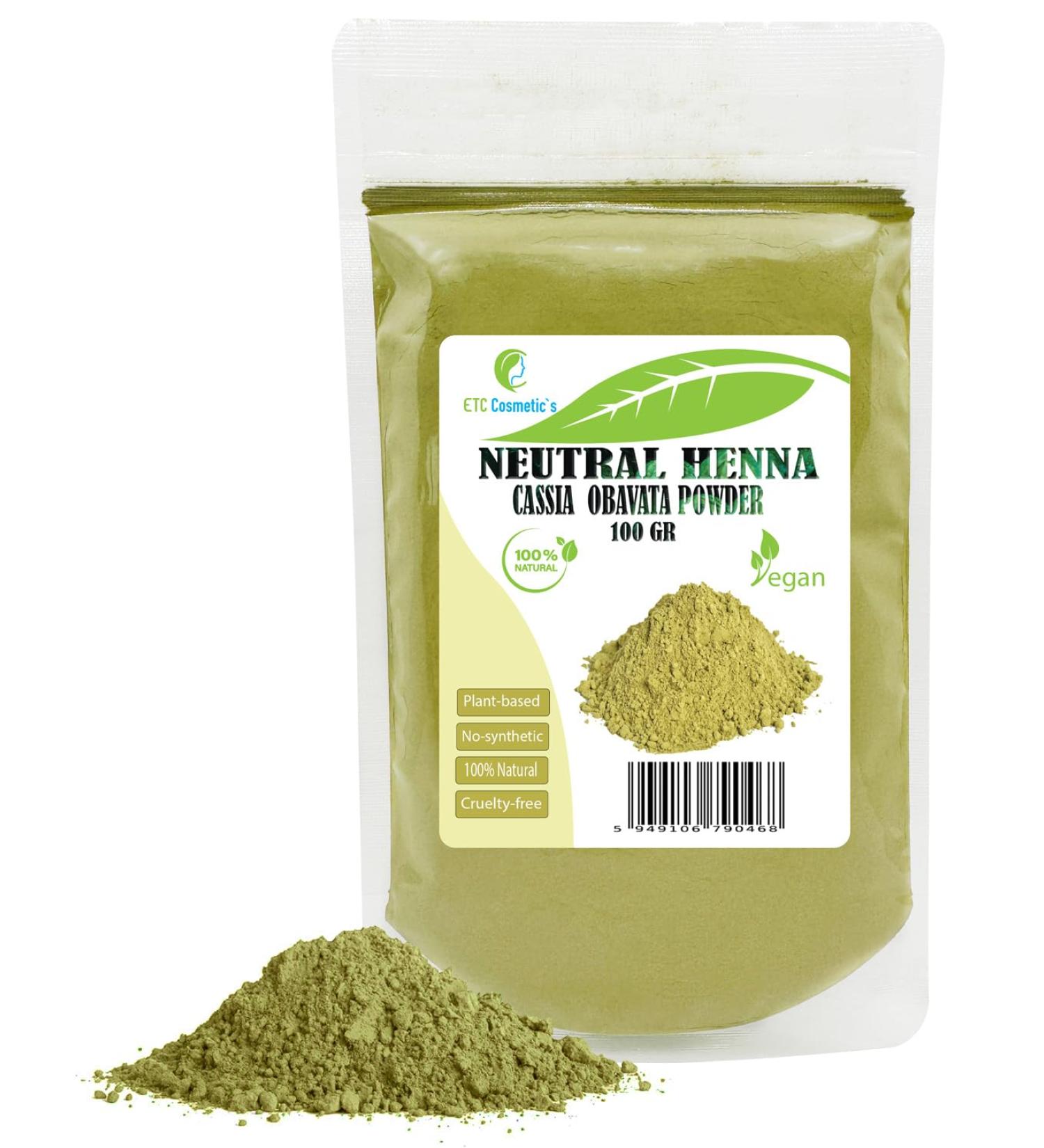 Buy Cassia Obovata Powder (Neutral Henna) - 100g | Natural Hair Conditioner Strength & Shine Boost Scalp Care - Buy Online on GoSupps.com