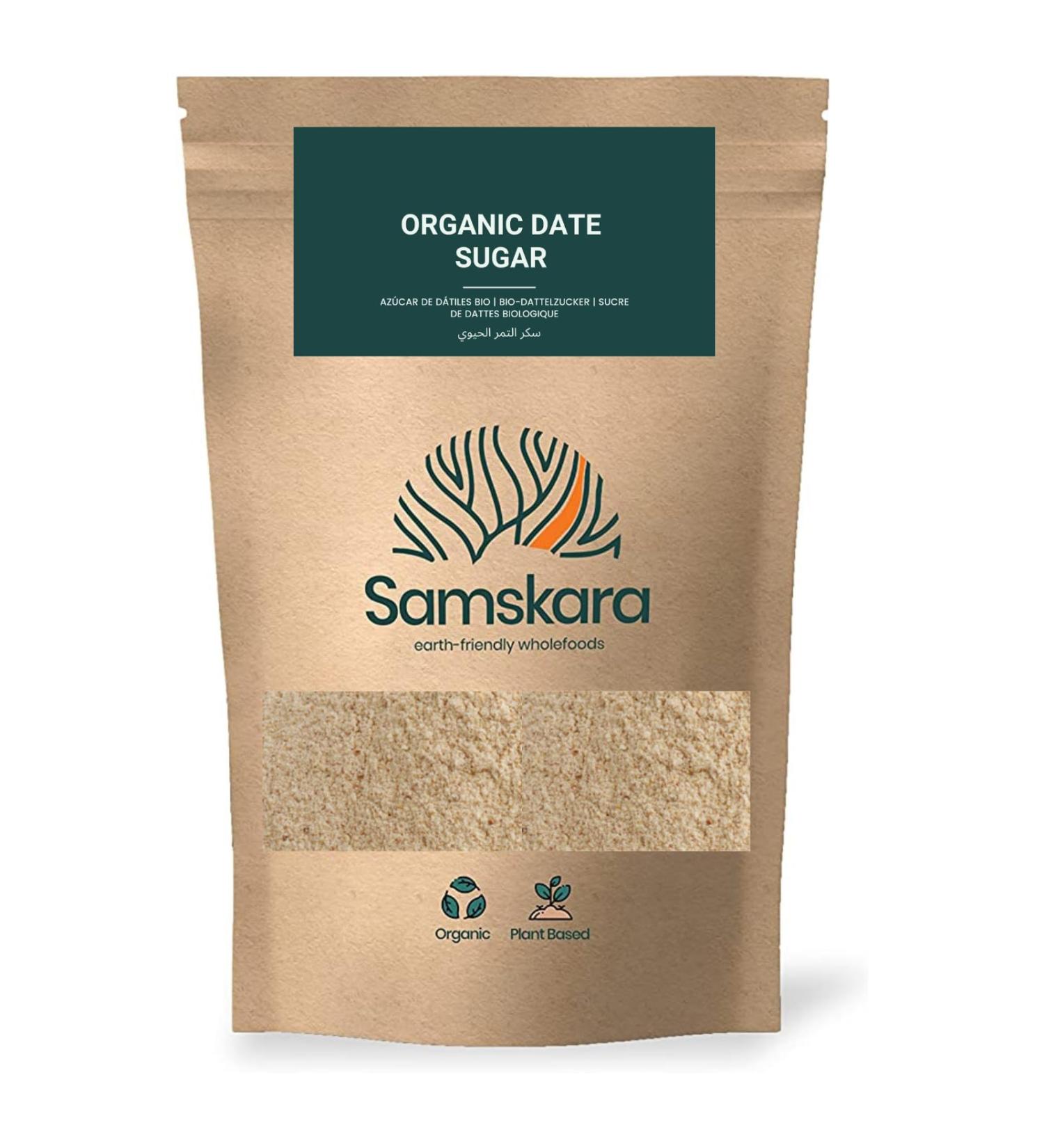 Organic and Fair Trade Date Sugar | 100% Natural | Samskara (1 kg) - Buy Online on GoSupps.com