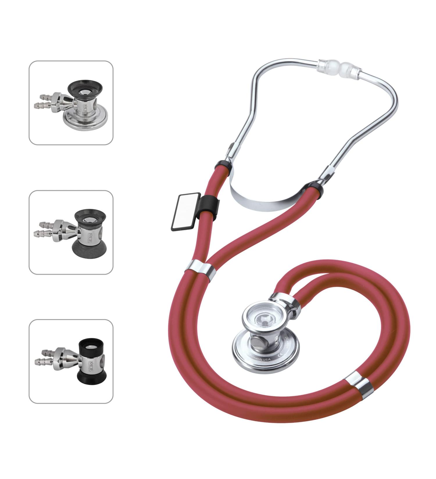 MDF Sprague Rappaport Dual Head Stethoscope with Adult Pediatric and Infant Convertible chestpiece MDF767 Burgundy - Buy Online on GoSupps.com