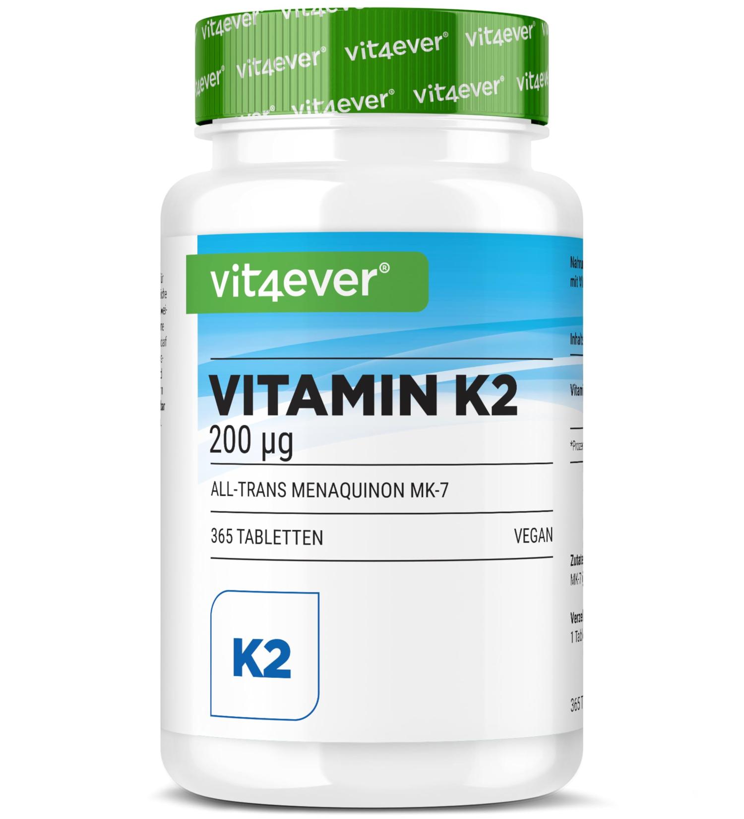 Vitamine K2 MK7-365 comprim s - 200 g par comprim - Teneur en MK-7 m naquinone 99 7% - Haute dose - Sans additif ind sirable - Vegan - Buy Online on GoSupps.com