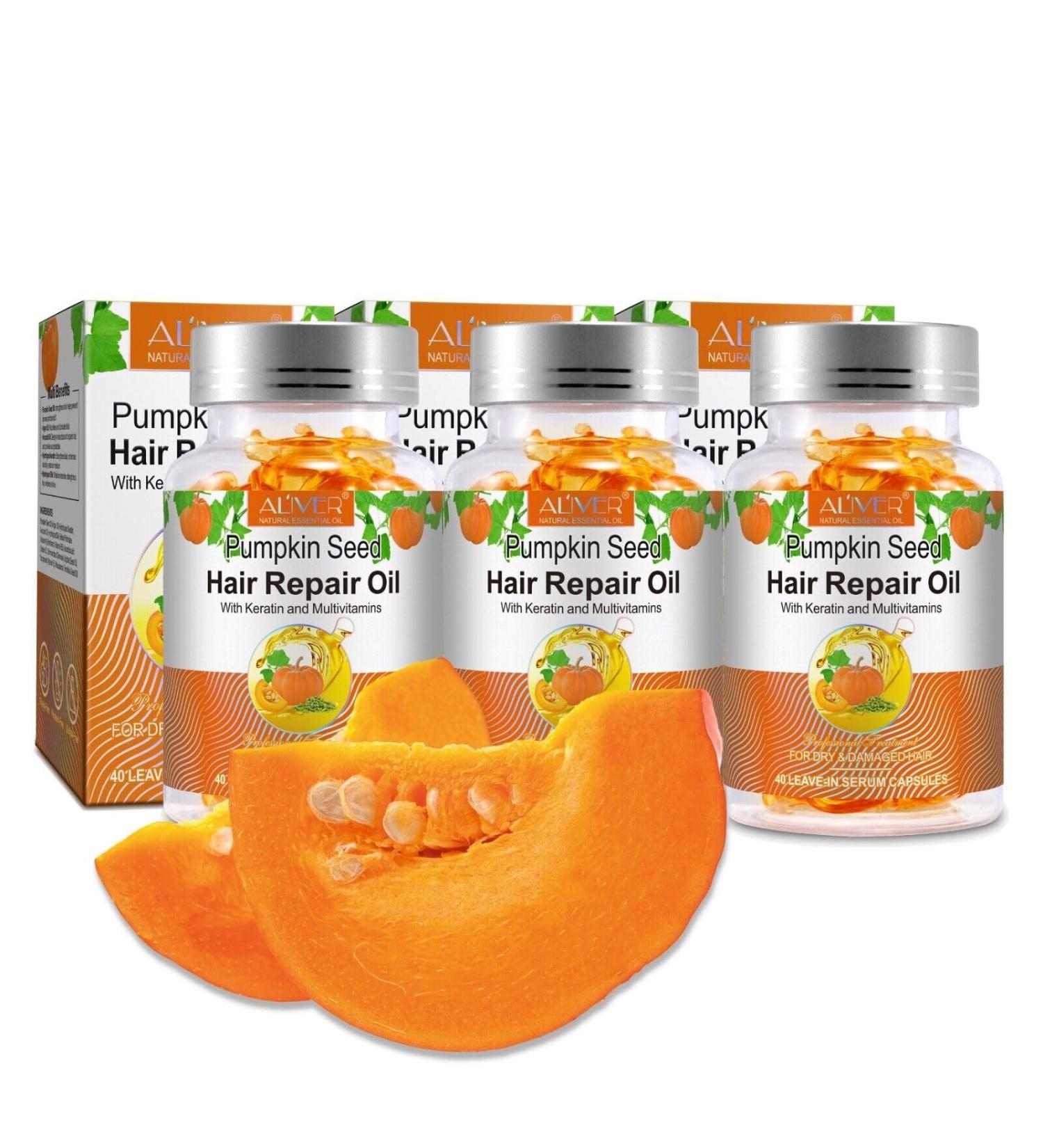 P-Beauty Hair Oil Capsules Pumpkin Seed Oil Keratin & Biotin 120 Capsules for External Use - Hair Growth - Scalp & Hair Care - Against Split Ends - Buy Online on GoSupps.com